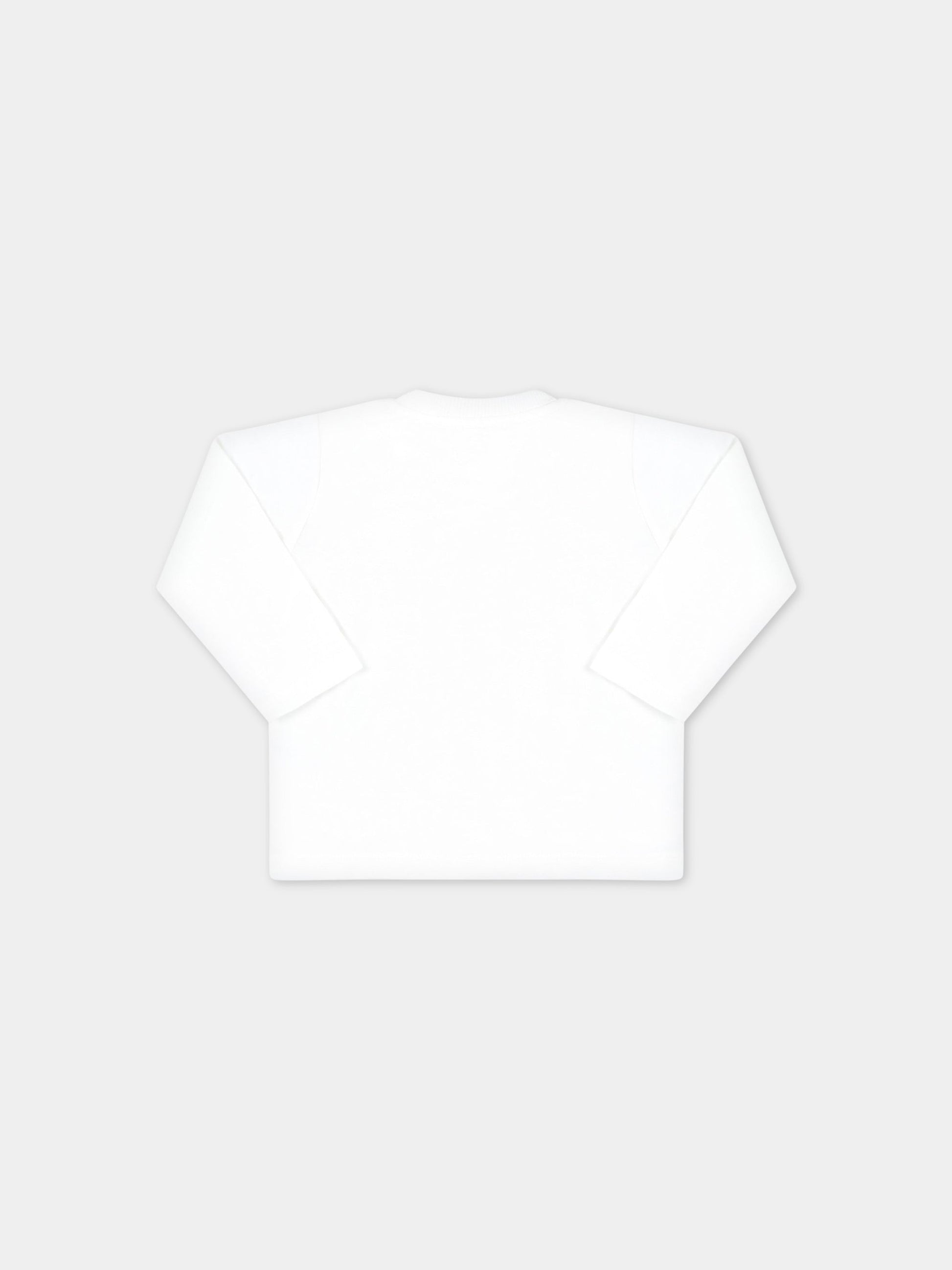 T-shirt bianca per neonati con Teddy Bear con gioco,Moschino Kids,MSO00D LAA03 10063