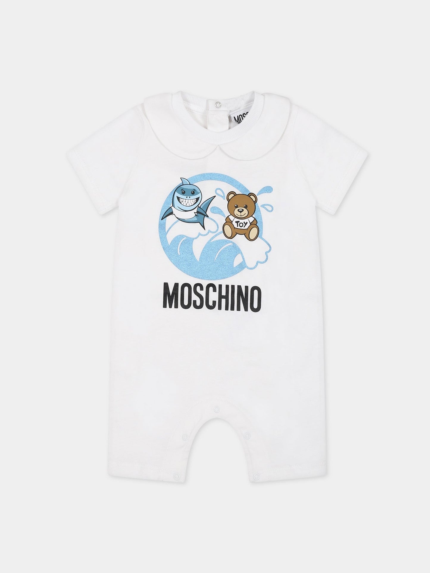 Set celeste per neonato con stampa e Teddy Bear,Moschino Kids,MUY04W LAA02 84294