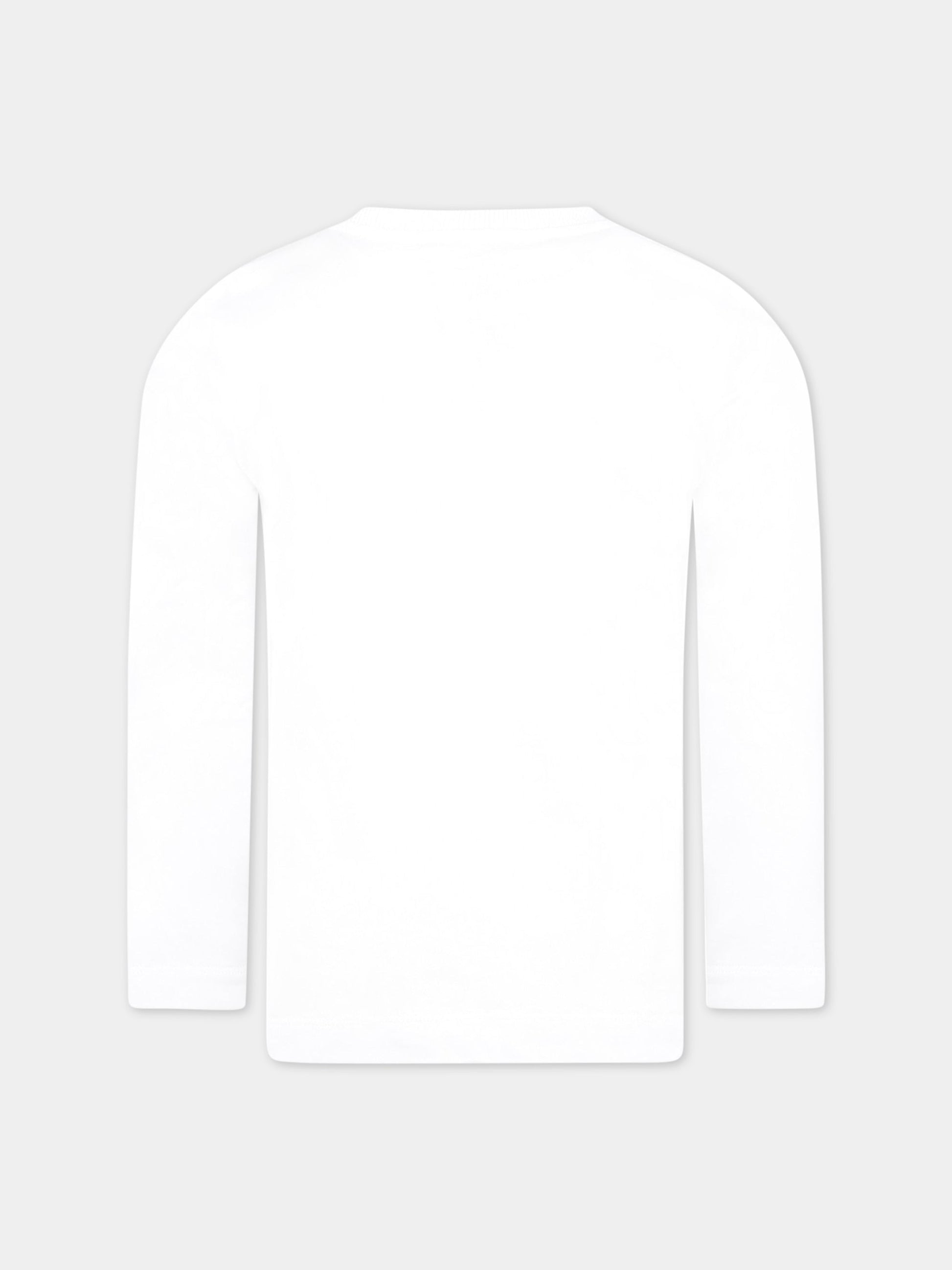 T-shirt bianca per bambini con Teddy Bear,Moschino Kids,HUO00Q LAA23 10101