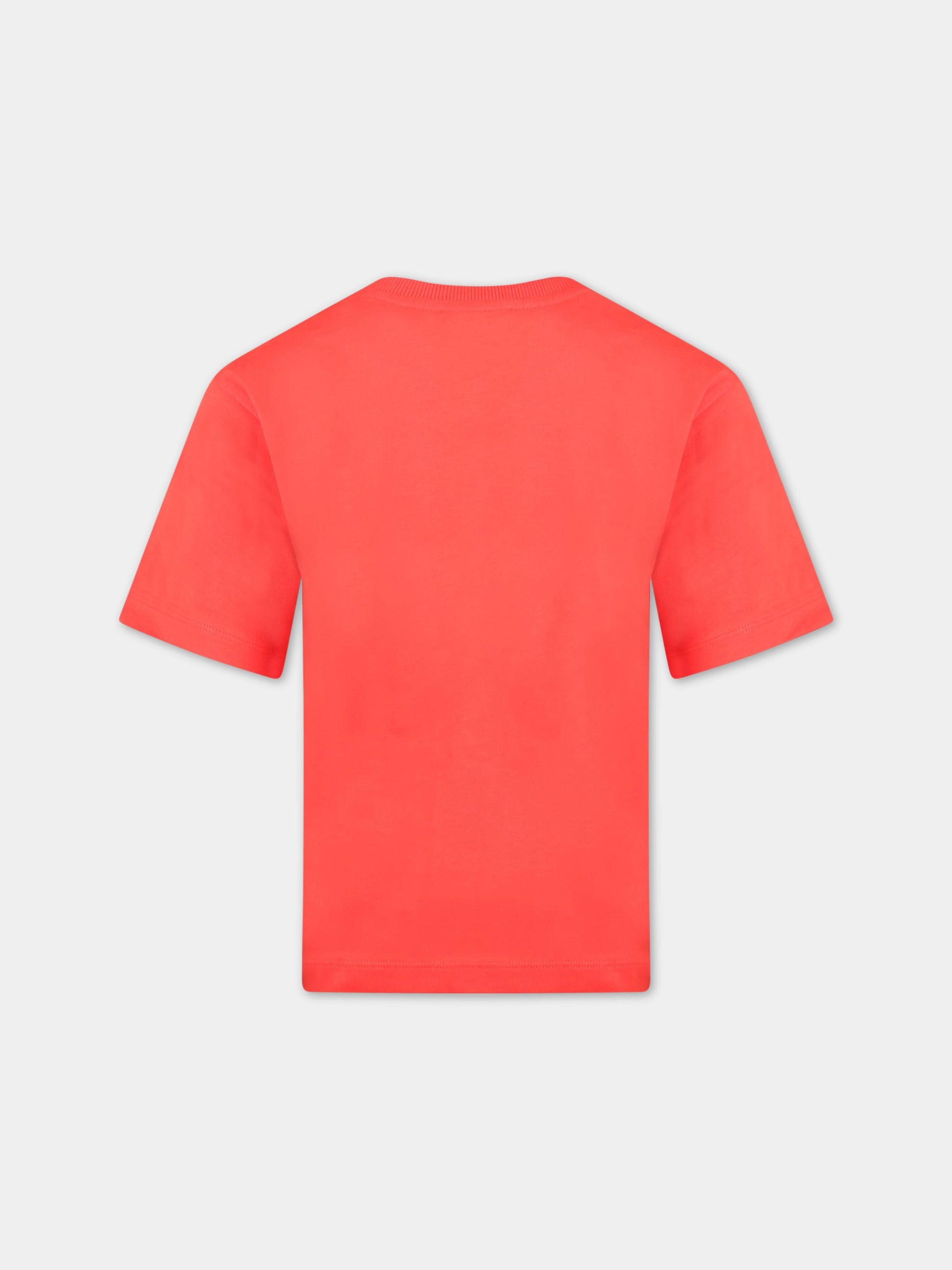 T-shirt rossa per bambini con Teddy Bear,Moschino Kids,HOM03R LAA23 50109