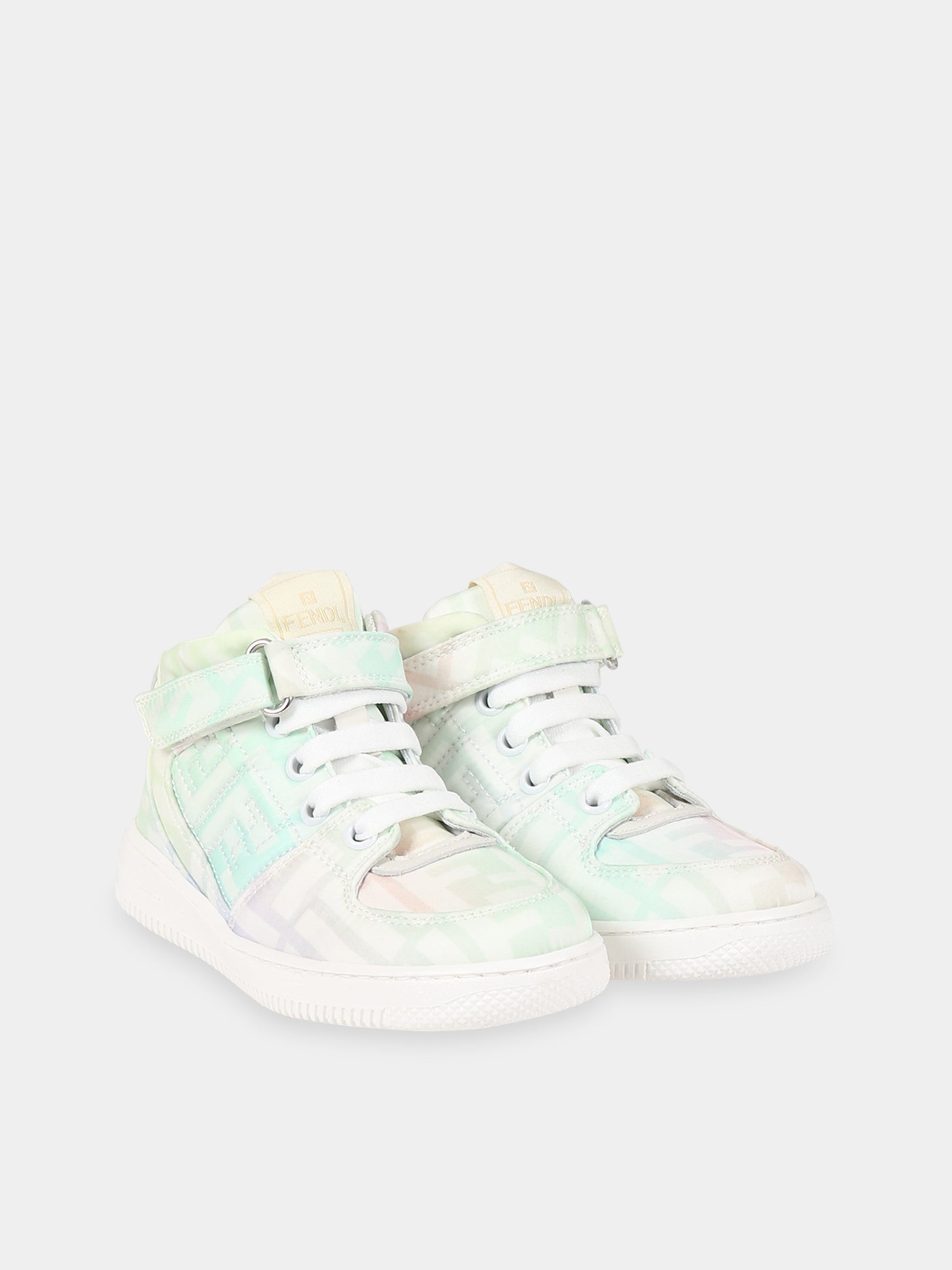 Sneakers multicolor per neonata con doppie FF,Fendi Kids,JMR440 ALJE F0WB1