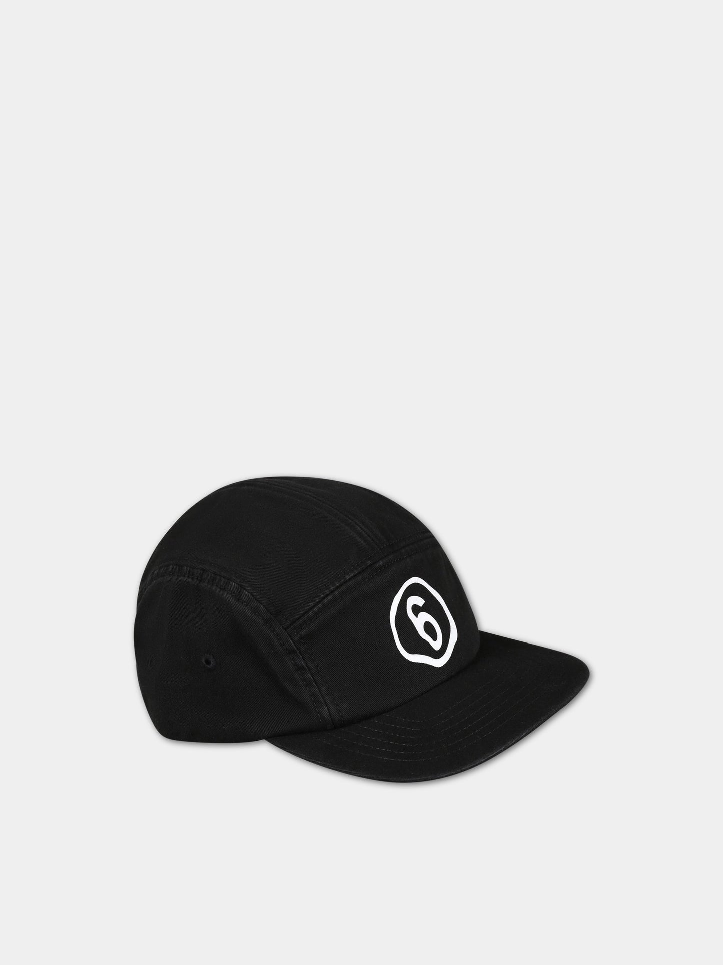 Cappello nero per bambino con logo,Mm6 Maison Margiela,M60365 MM025 M6900