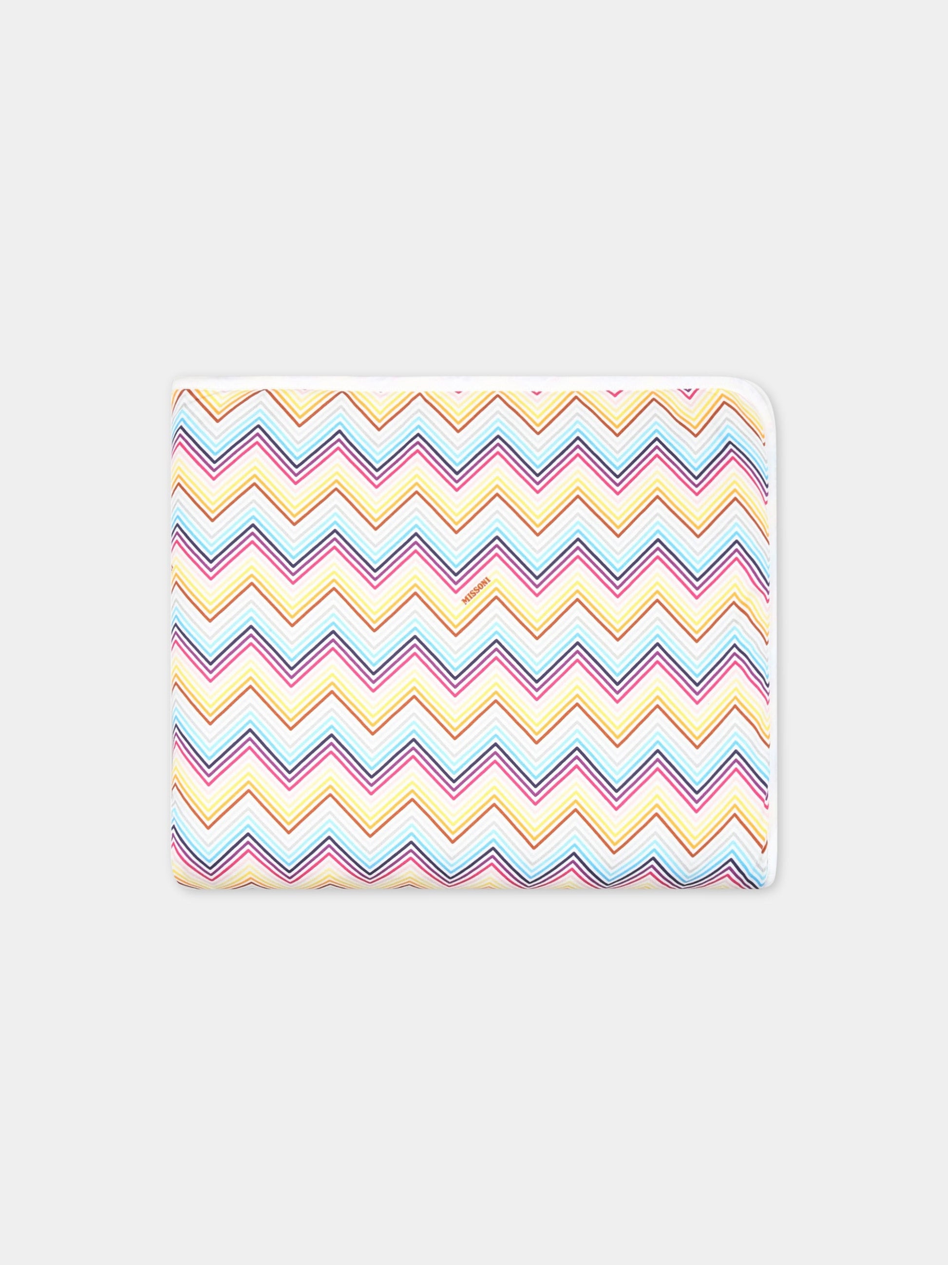 Coperta multicolor per neonata con motivo a chevron,Missoni,MS0010 J0266 100MC