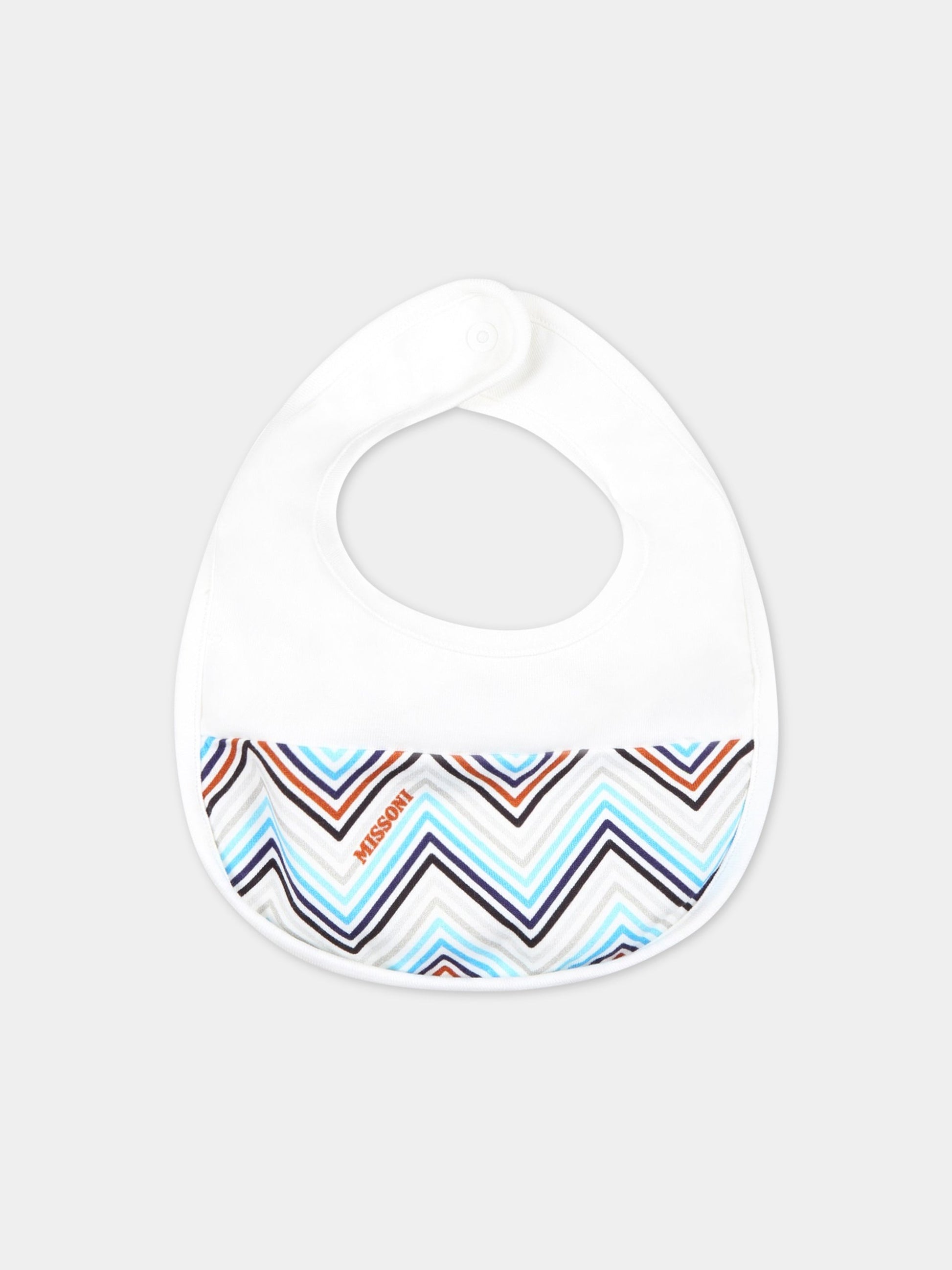 Set bianco per neonato con motivo a chevron,Missoni,MSB029 J0273 100BL