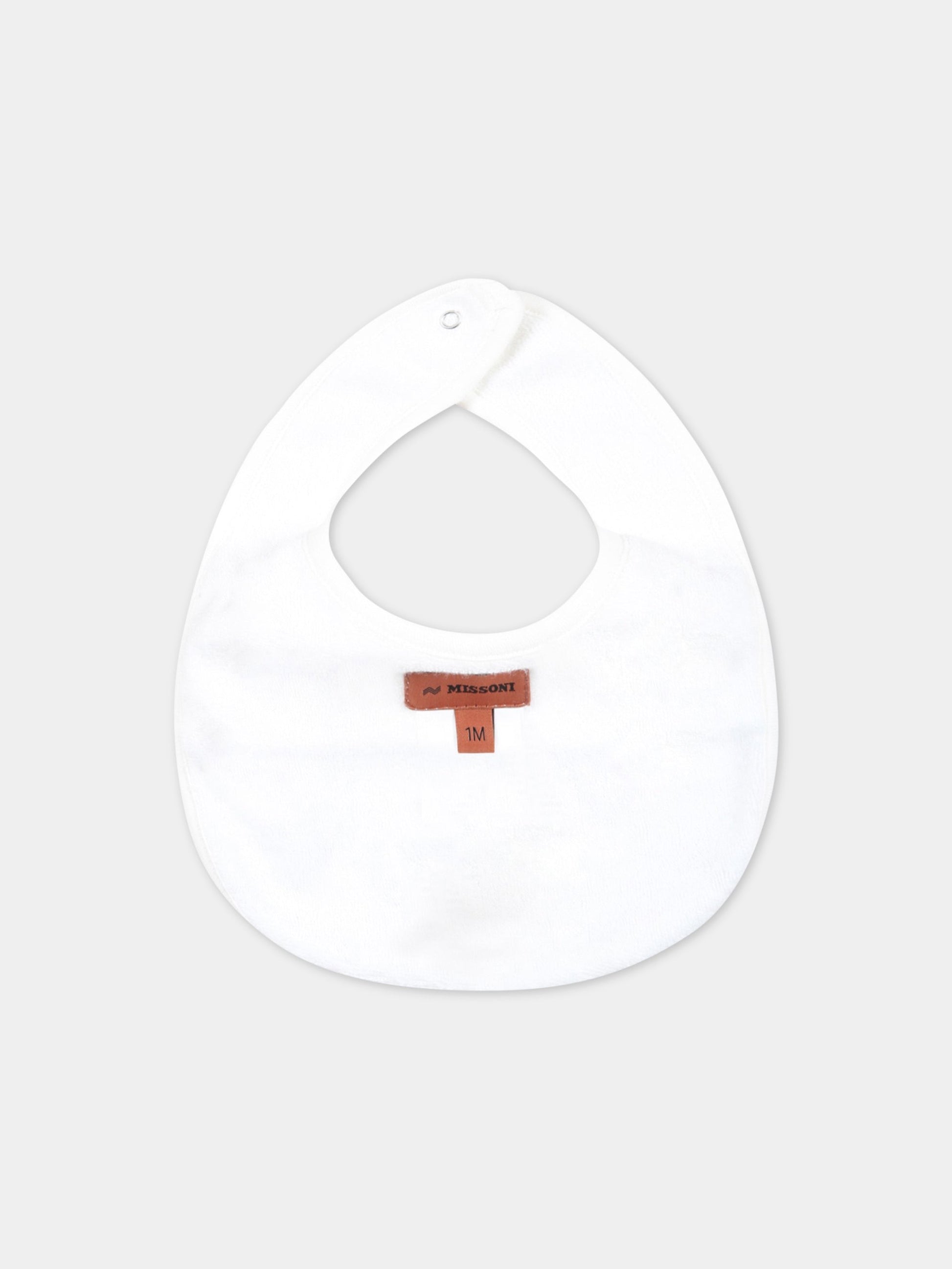 Set bianco per neonato con motivo a chevron,Missoni,MSB029 J0273 100BL