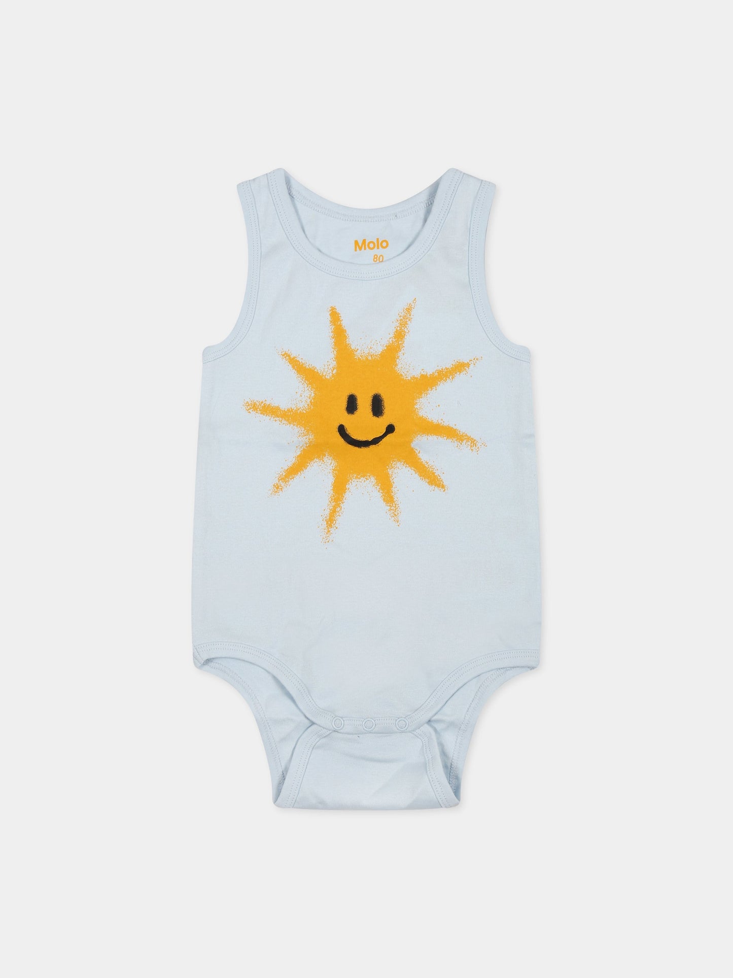 Body celeste per neonati con stampa sole,Molo,6S23B203 8068