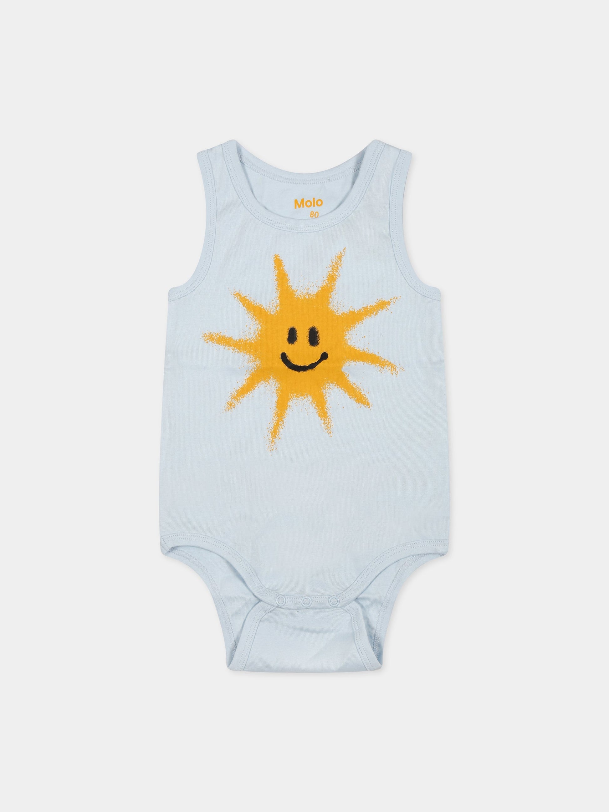 Body celeste per neonati con stampa sole,Molo,6S23B203 8068