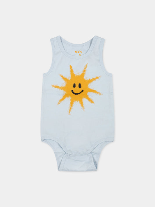 Body celeste per neonati con stampa sole,Molo,6S23B203 8068