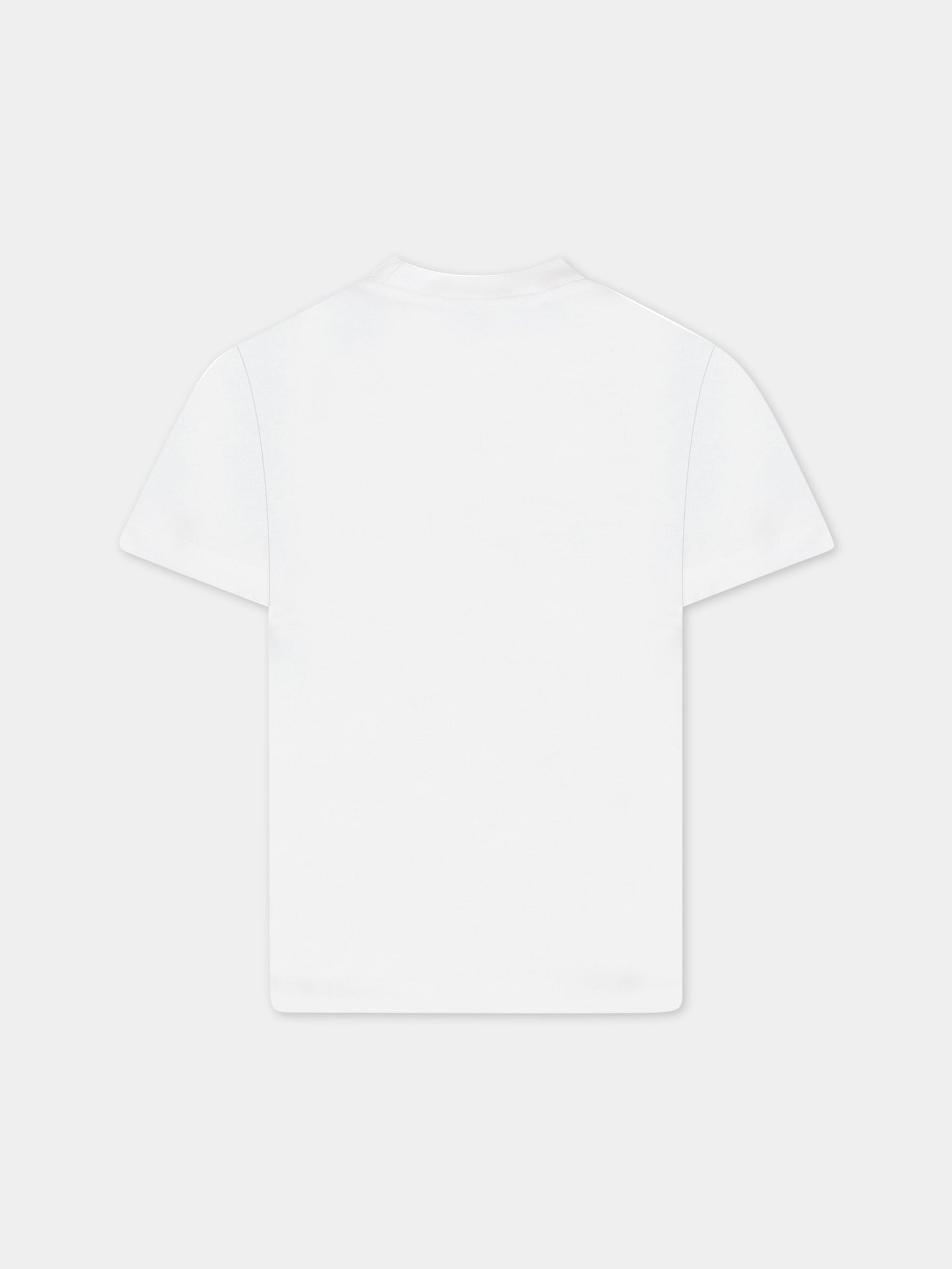 T-shirt bianca per bambino con simbolo della paca,Molo,1S23A214 0000