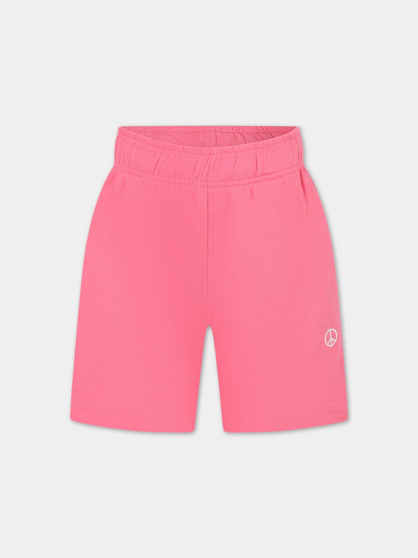 Shorts rosa per bambina con simbolo della pace,Molo,6S23H203 2705