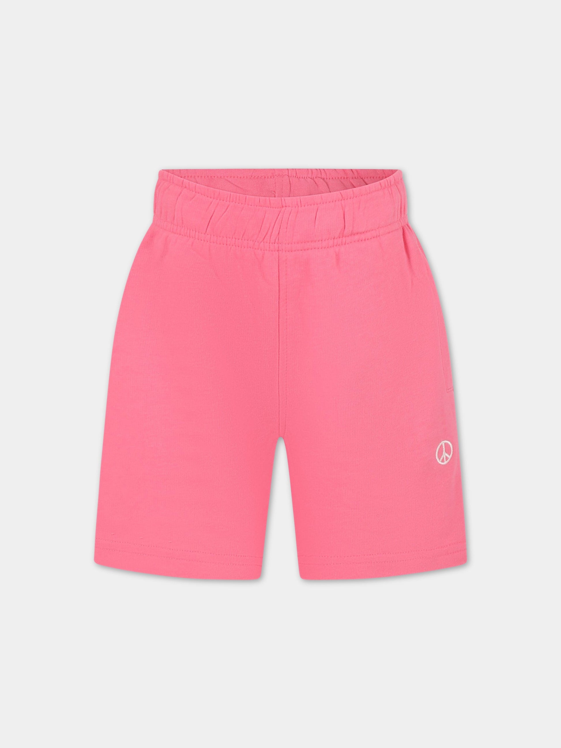 Shorts rosa per bambina con simbolo della pace,Molo,6S23H203 2705