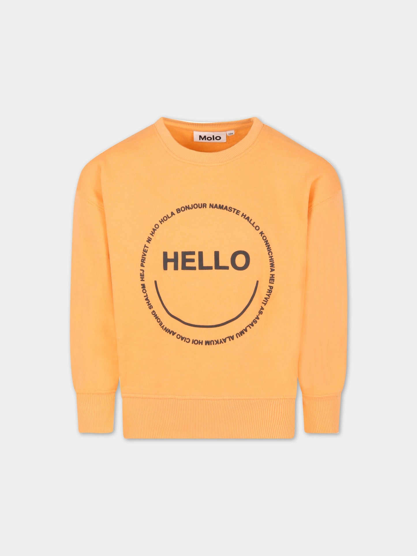 Felpa arancione per bambino con smile,Molo,6S23J208 8709