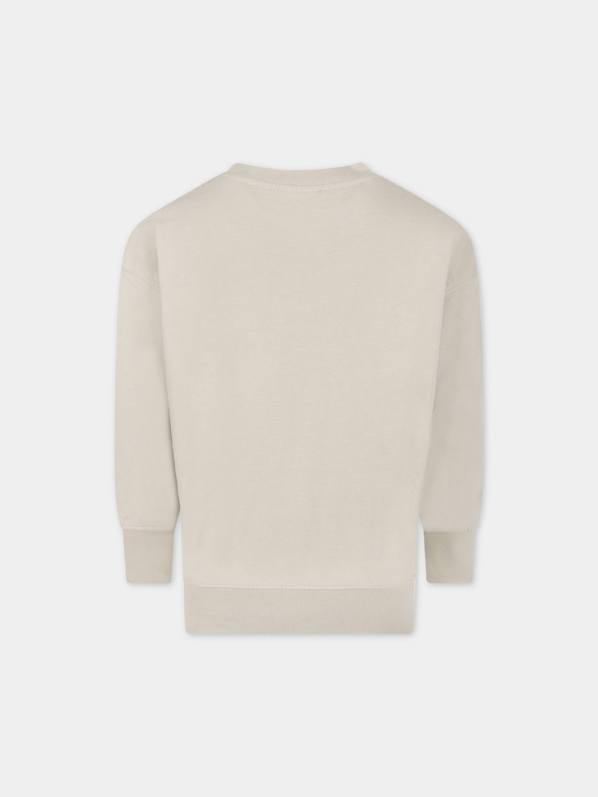 Felpa beige per bambino con simbolo della pace,Molo,6S23J209 8718