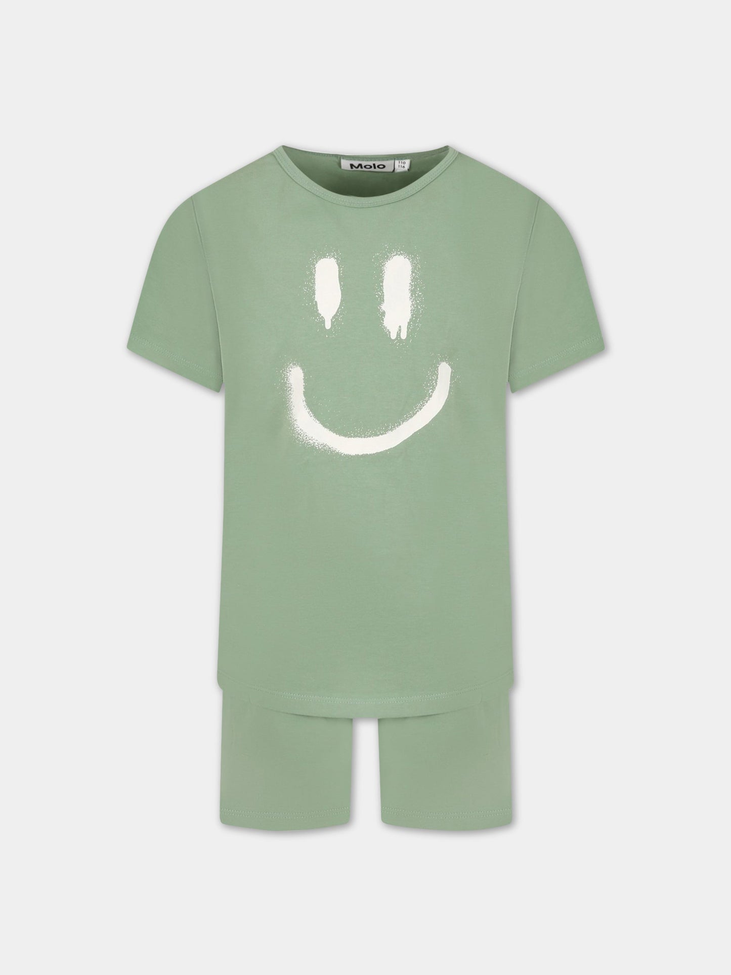 Pigiama verde per bambino con smile,Molo,6S23R401 8729