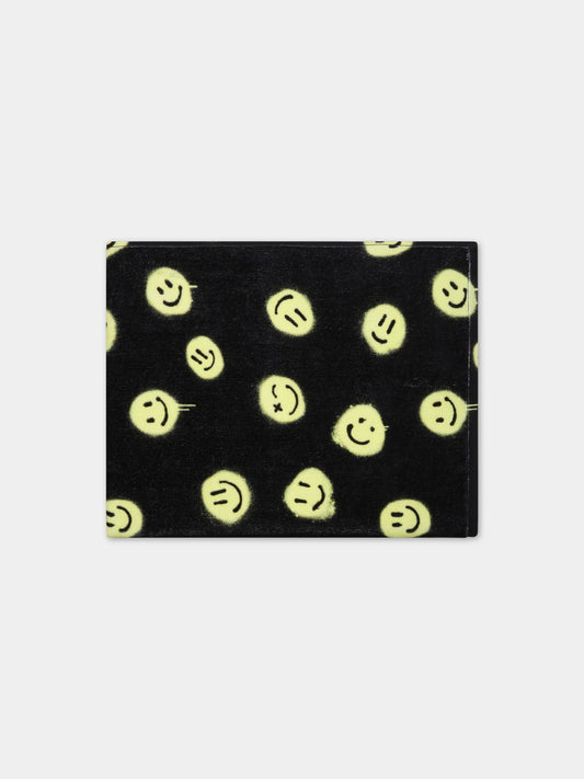 Telo mare nero per bambino con smiley,Molo,7S23Y101 6708
