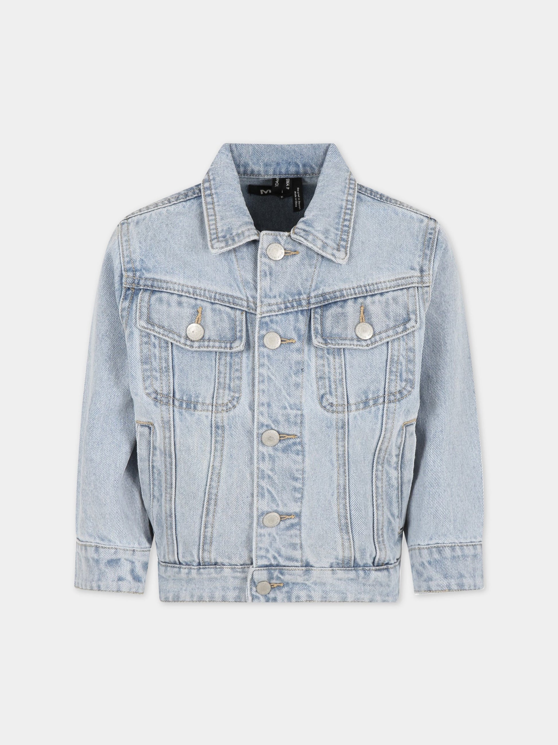 Giacca celeste di jeans per bambino,Molo,5S23M309 1101