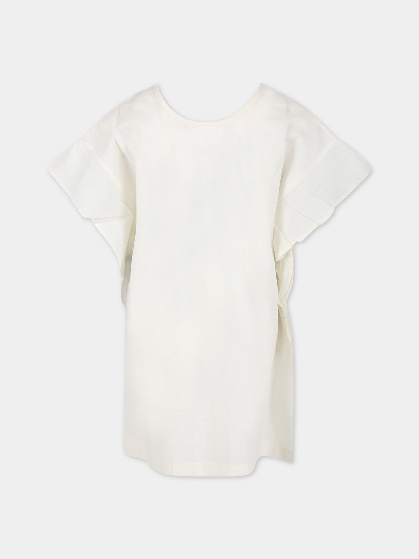 Vestito avorio per bambina con stampa Paradise Bird,Molo,2S23E103 7881