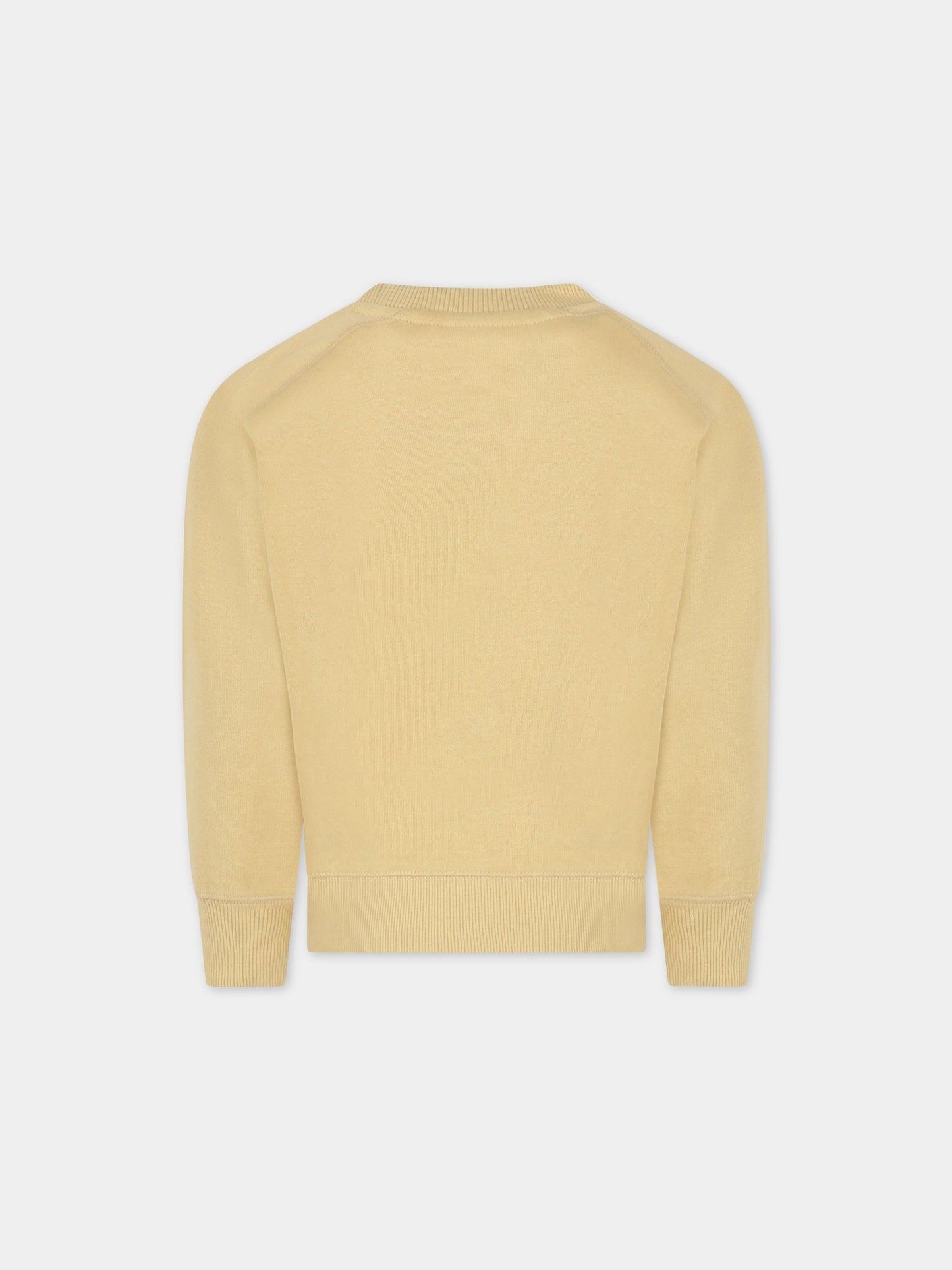 Felpa giallo-senape per bambina con smile fucsia,Molo,6S23J205 8703