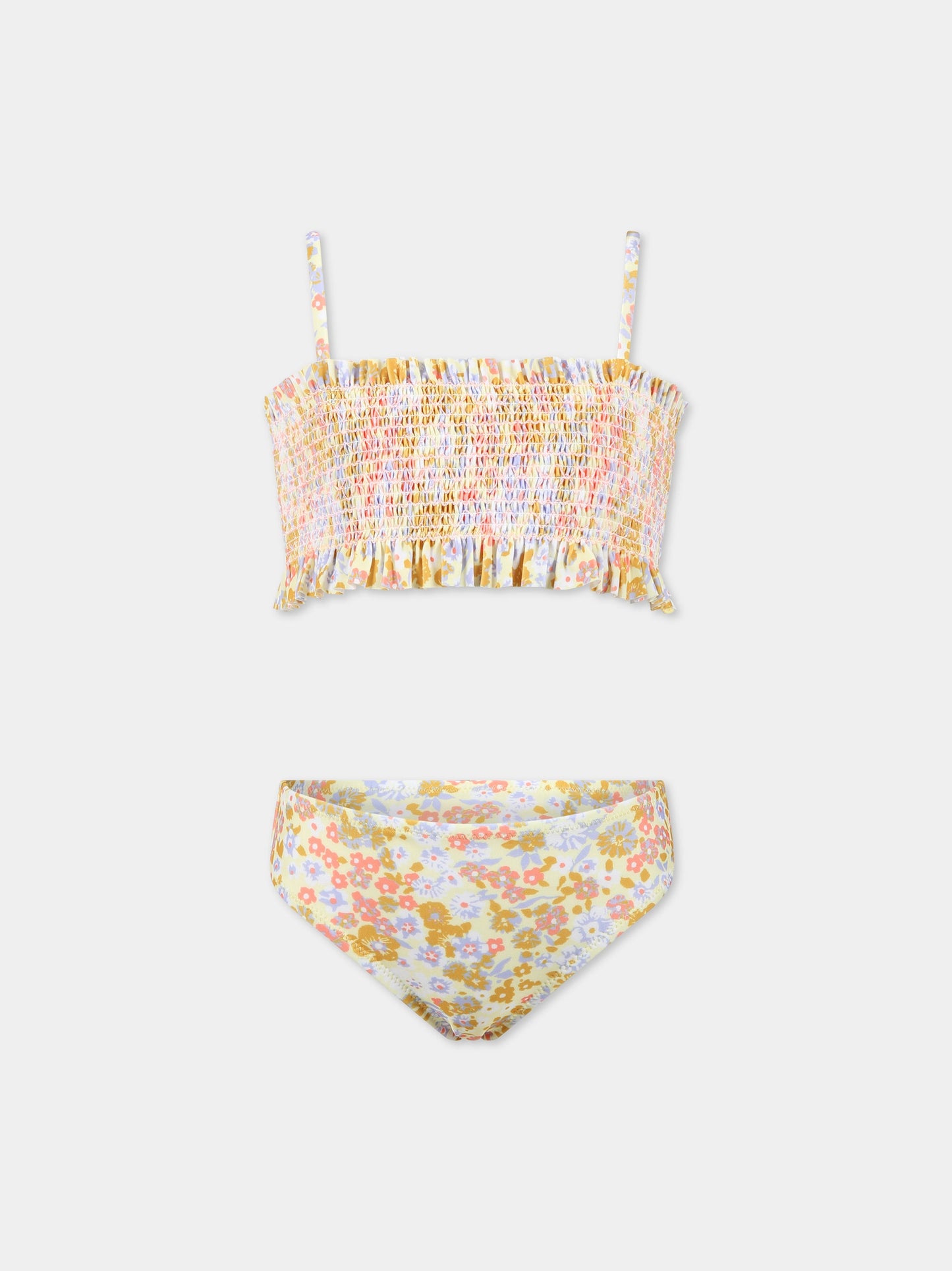 Bikini multicolor per bambina con stampa floreale,Molo,8S23P106 6680