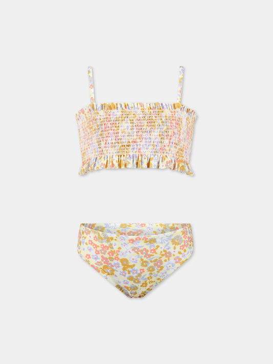 Bikini multicolor per bambina con stampa floreale,Molo,8S23P106 6680
