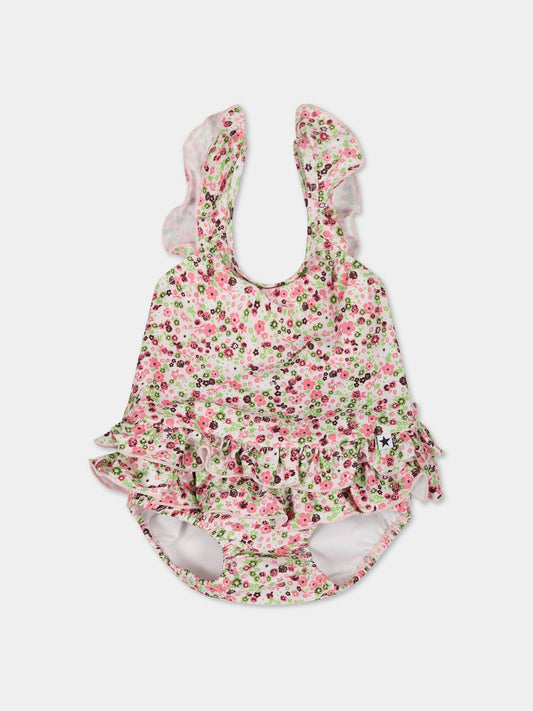 Costume multicolor per neonata con stampa floreale,Molo,8S23P501 6681