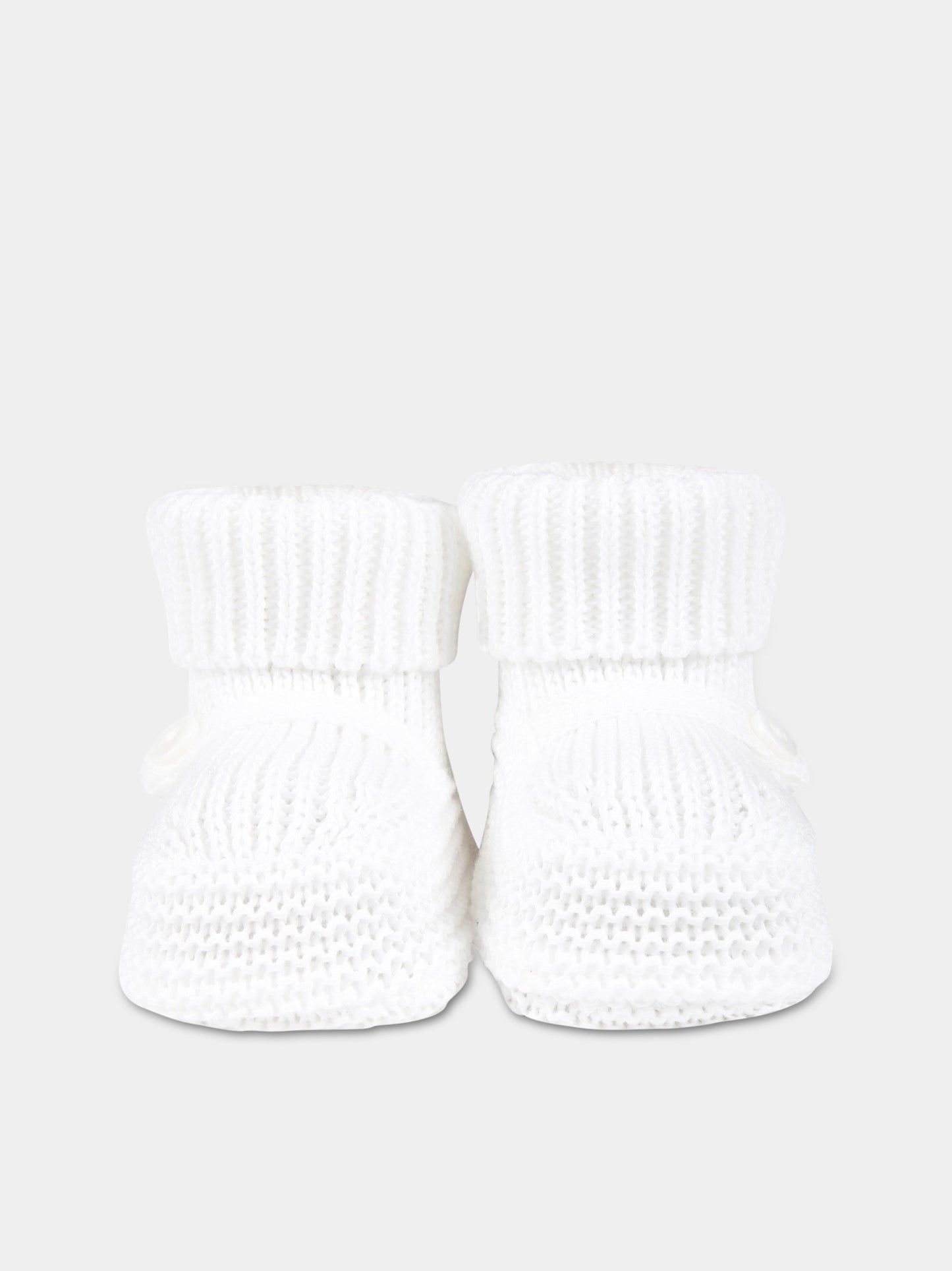 Babbucce bianche per neonati,Little Bear,6112 BIANCO/BIANCO