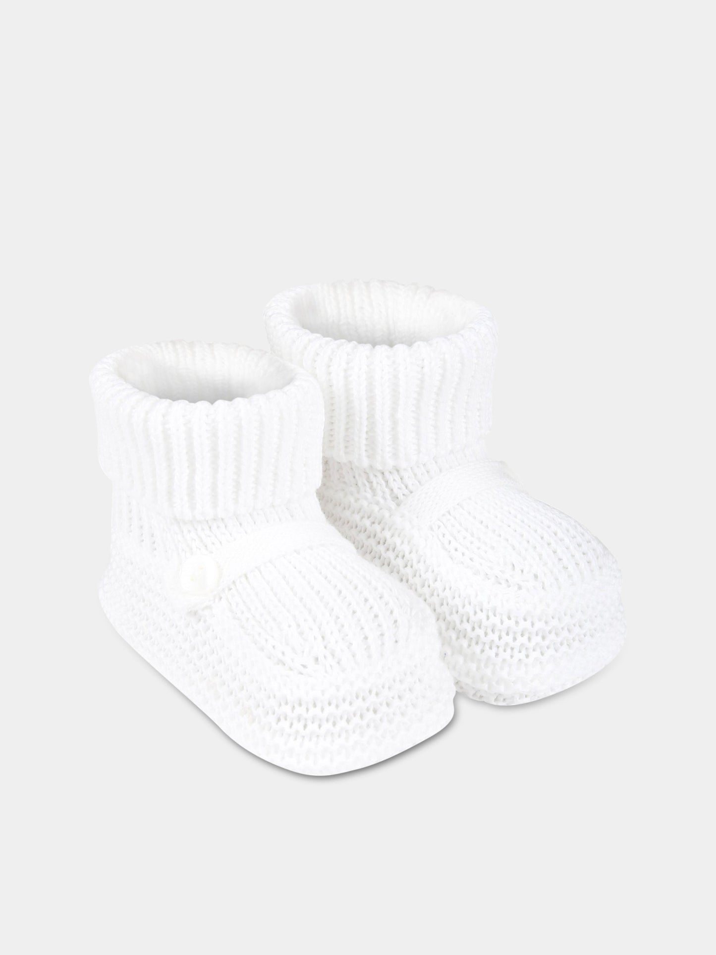 Babbucce bianche per neonati,Little Bear,6112 BIANCO/BIANCO