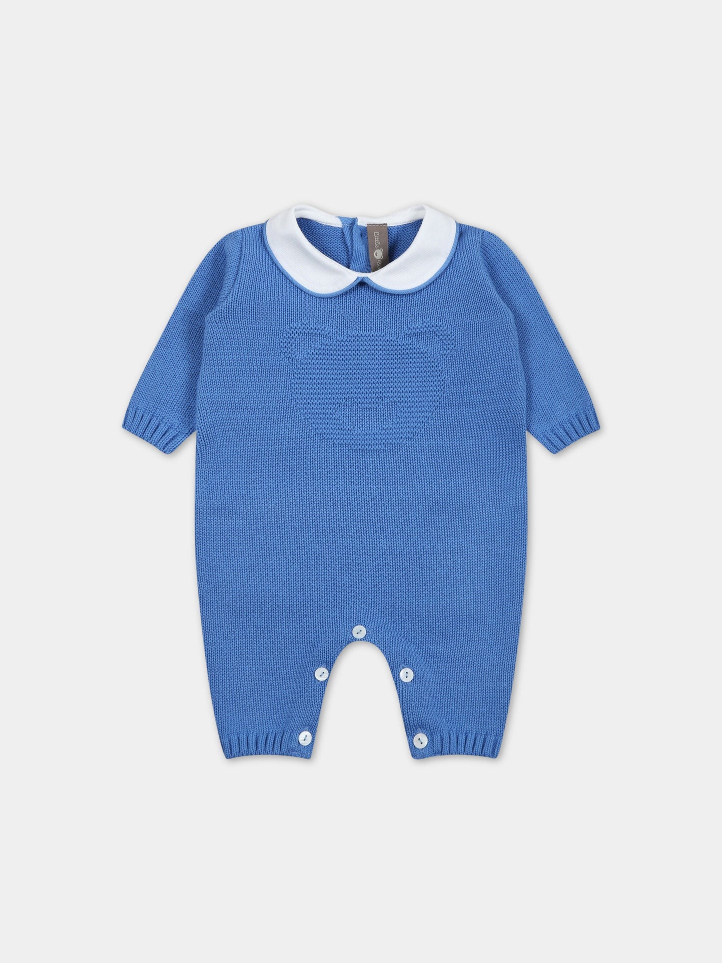 Tutina azzurra per neonato con orso,Little Bear,6109 AZZURRO