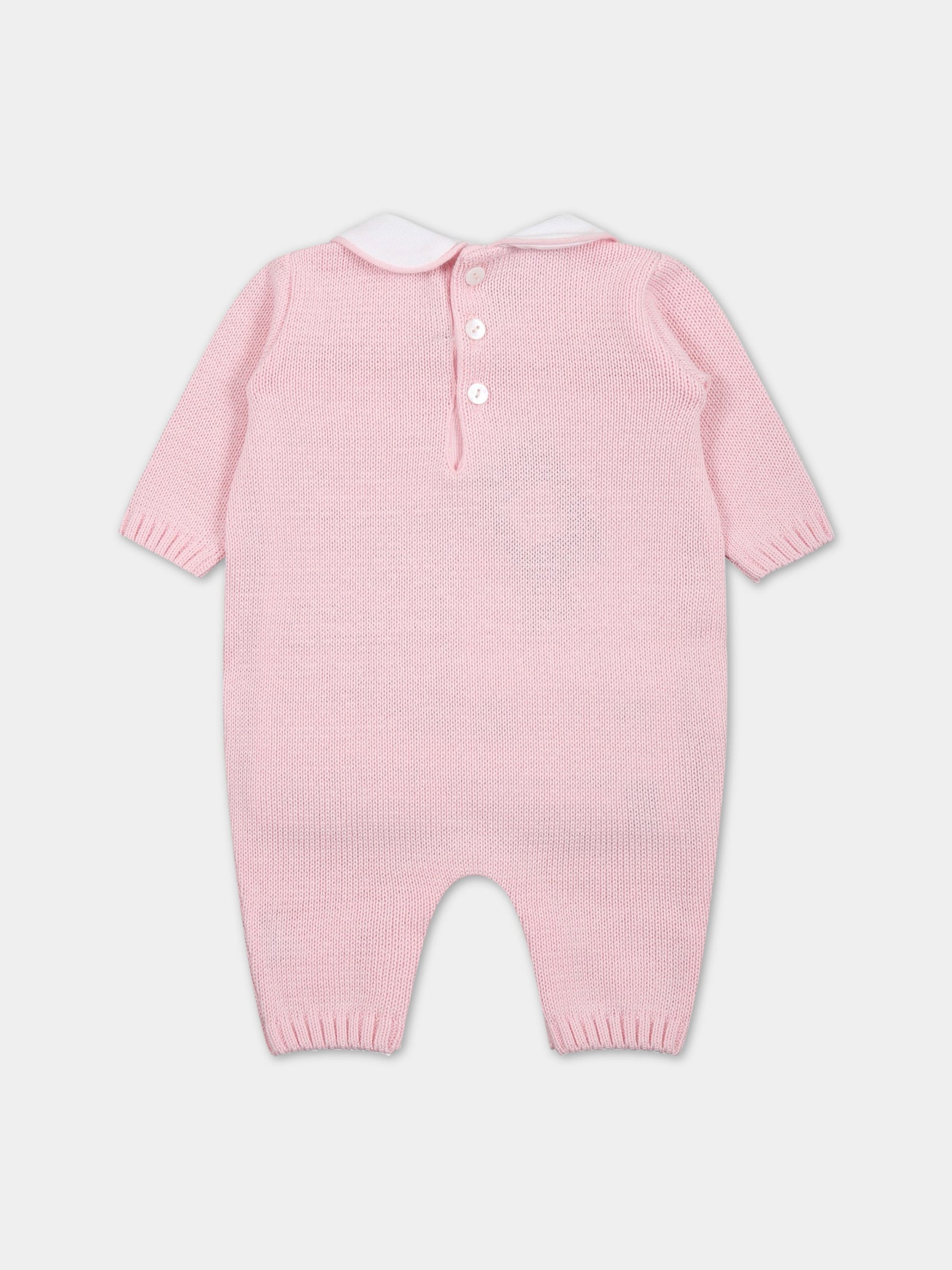 Tutina rosa per neonata con orso,Little Bear,6109 ROSA
