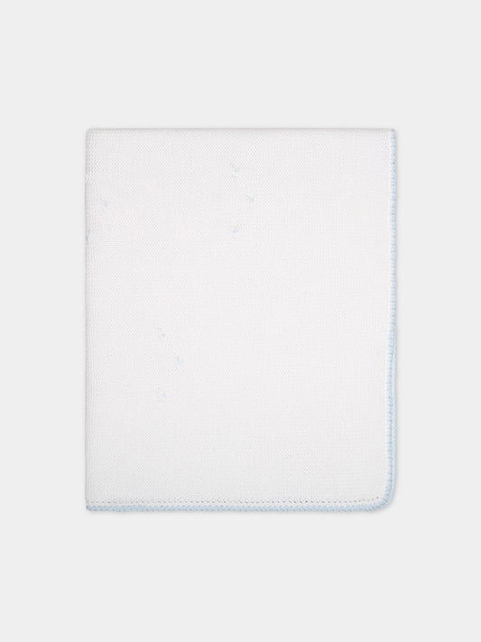 Coperta bianca per neonato,Little Bear,6017 BIANCO/CIELO