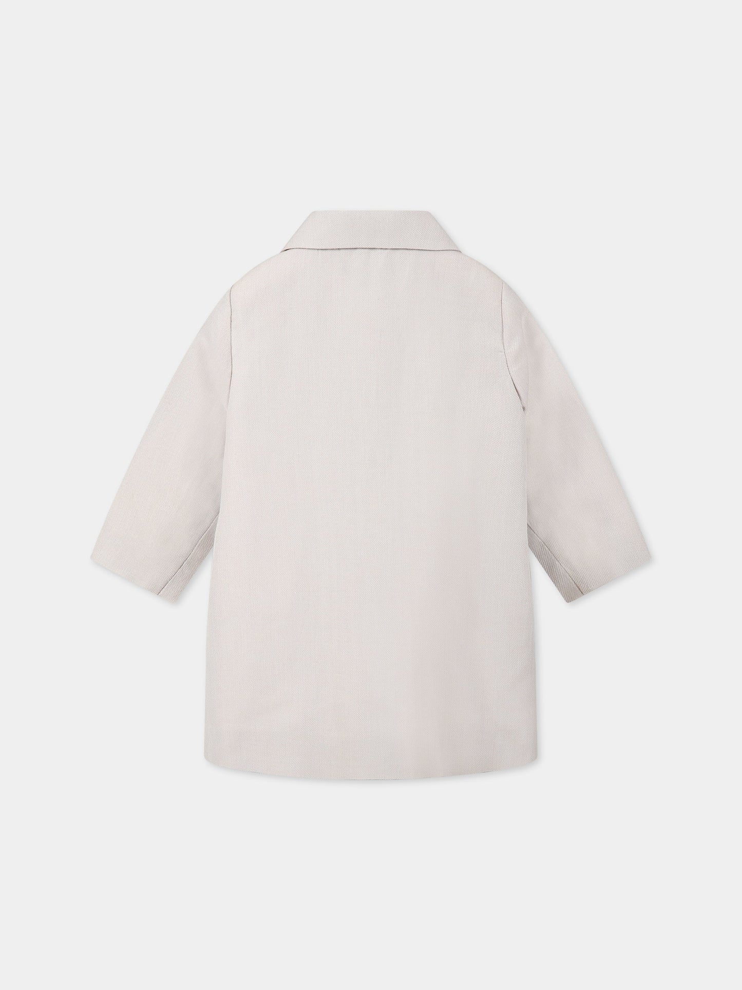 Cappotto beige per neonata con fiocco,Little Bear,6247 CORDA