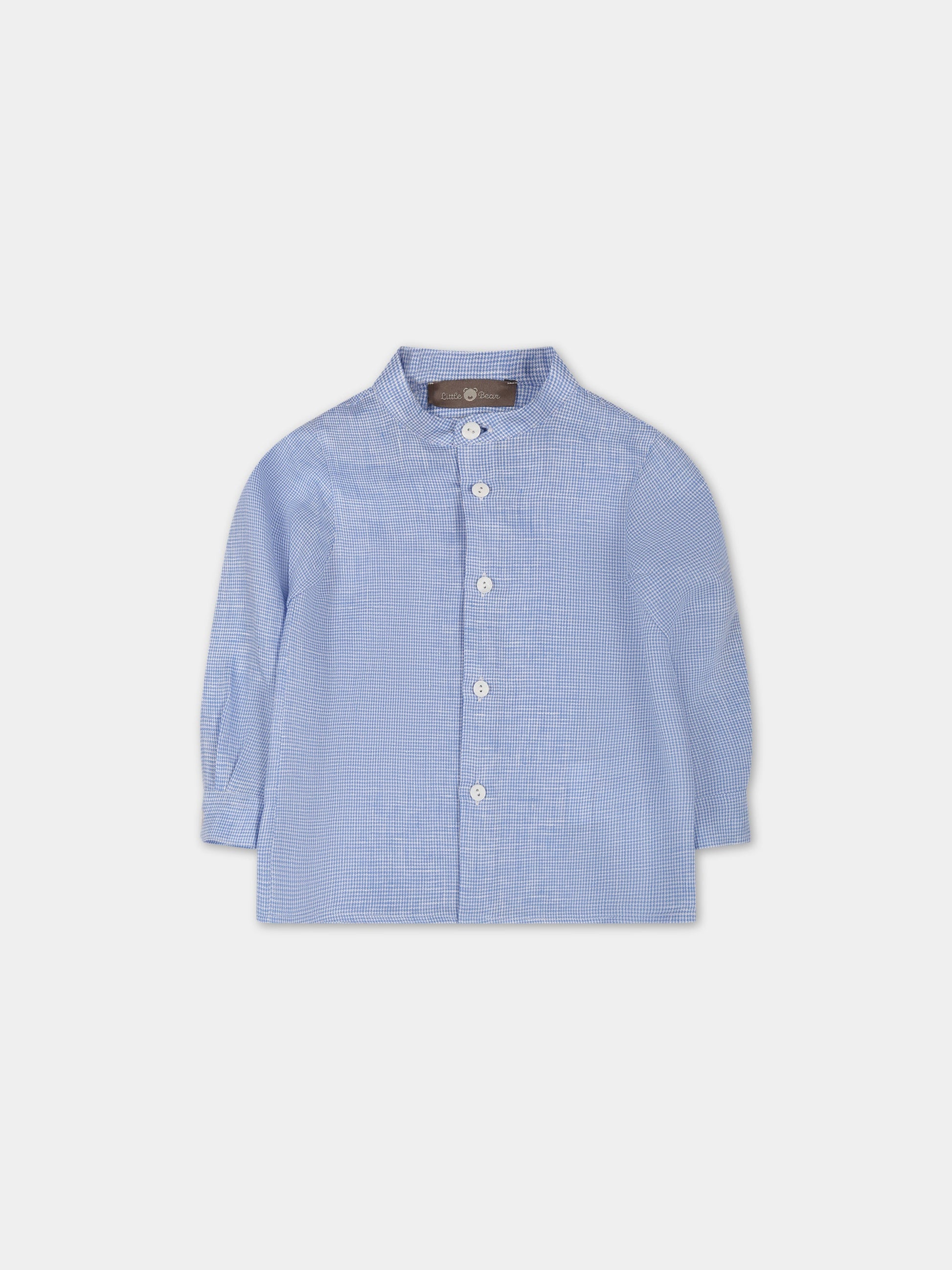 Camicia azzurra per neonato,Little Bear,6238 AZZURRO