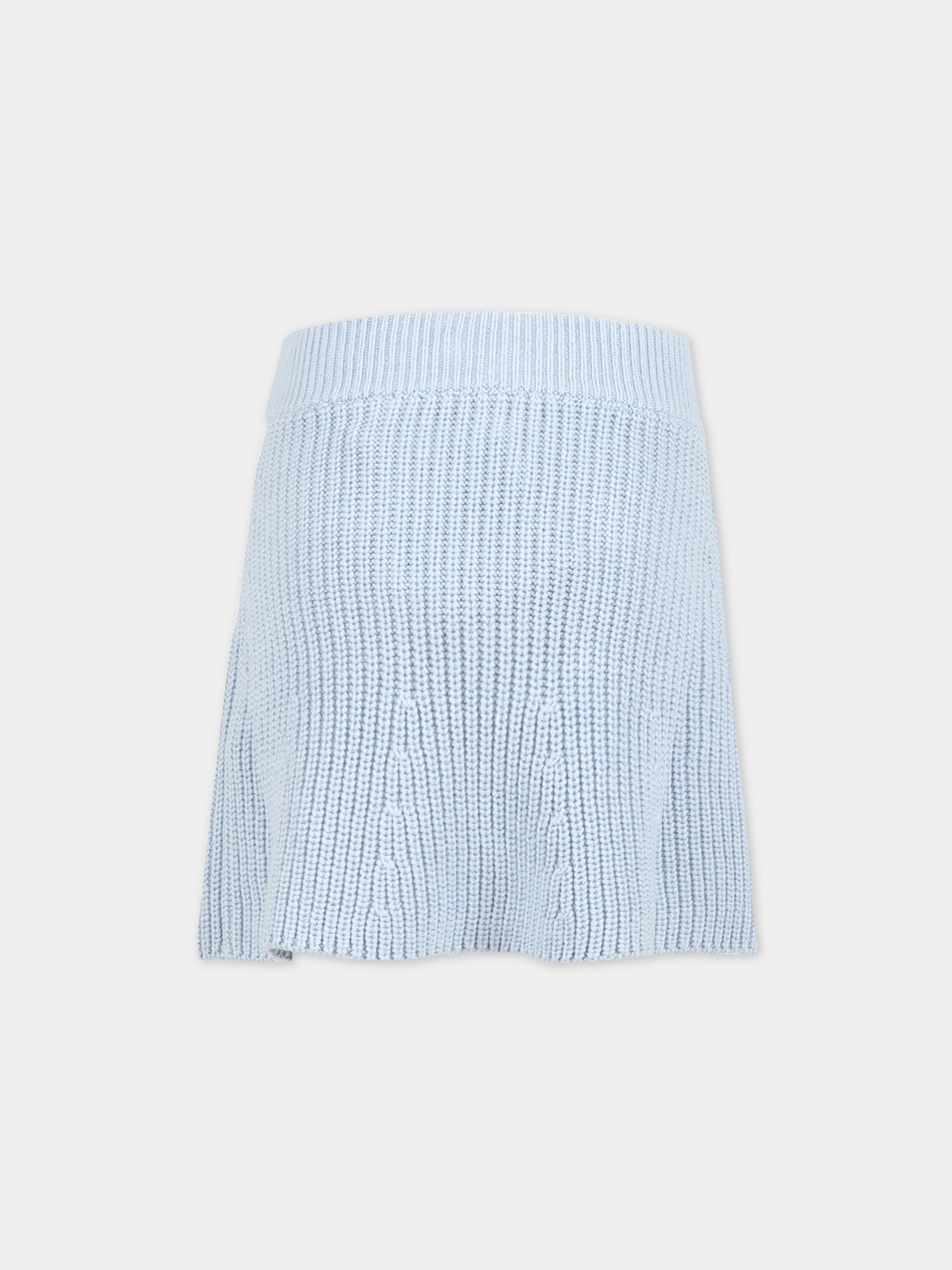 Gonna celeste per bambina con fiocchi neri,Self-portrait,RS23 728SK BL 22458564