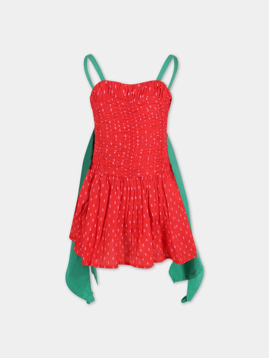 Blusa rossa per bambina a forma di fragola,Stella Mccartney Kids,8Q1BU2 Z0142 412RS