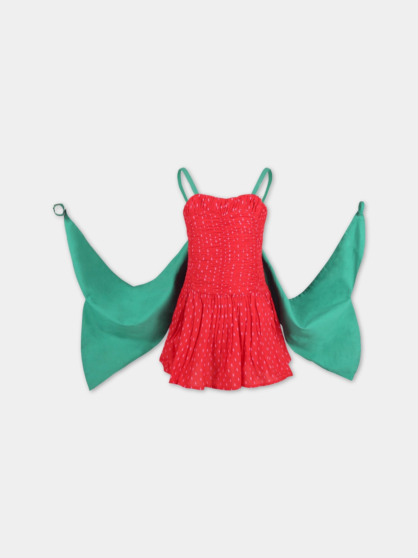 Blusa rossa per bambina a forma di fragola,Stella Mccartney Kids,8Q1BU2 Z0142 412RS