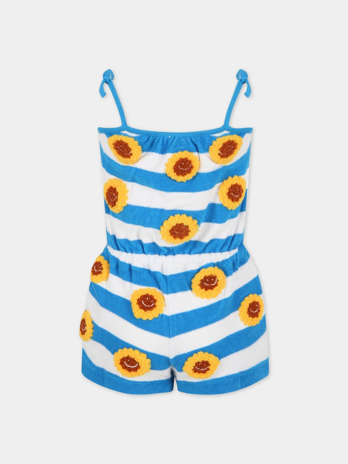 Salopette multicolor per bambina con margherite,Stella Mccartney Kids,8QAAA2 Z0193 100AZ