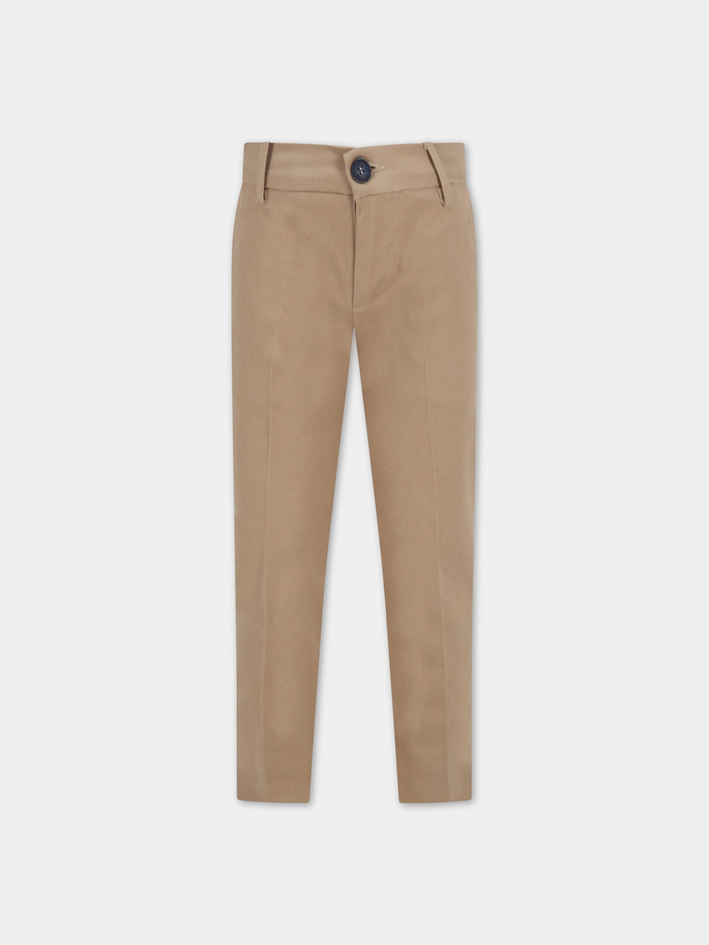 Pantaloni beige per bambino con logo,Fay Kids,5P6001 G0011 115