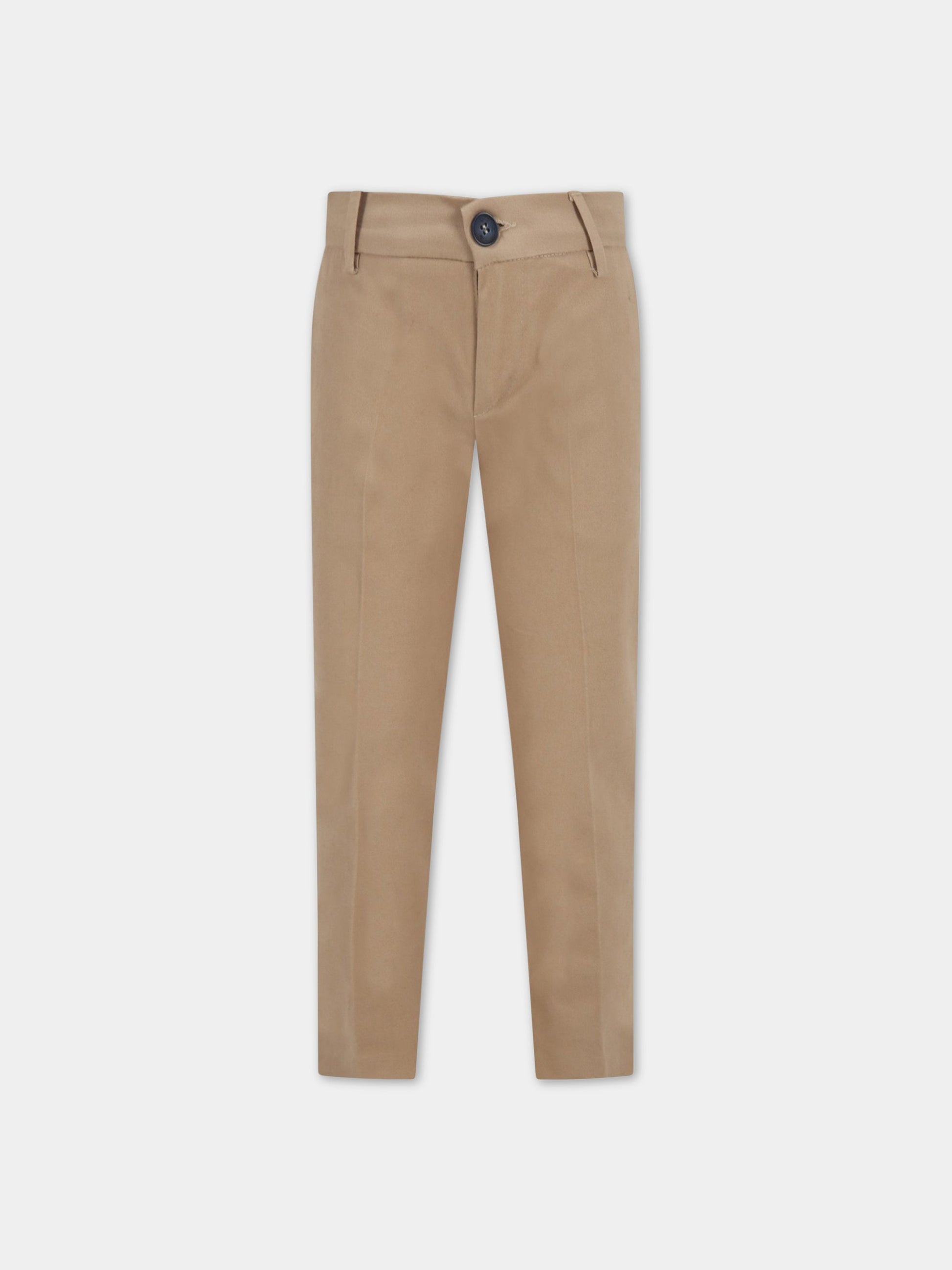 Pantaloni beige per bambino con logo,Fay Kids,5P6001 G0011 115