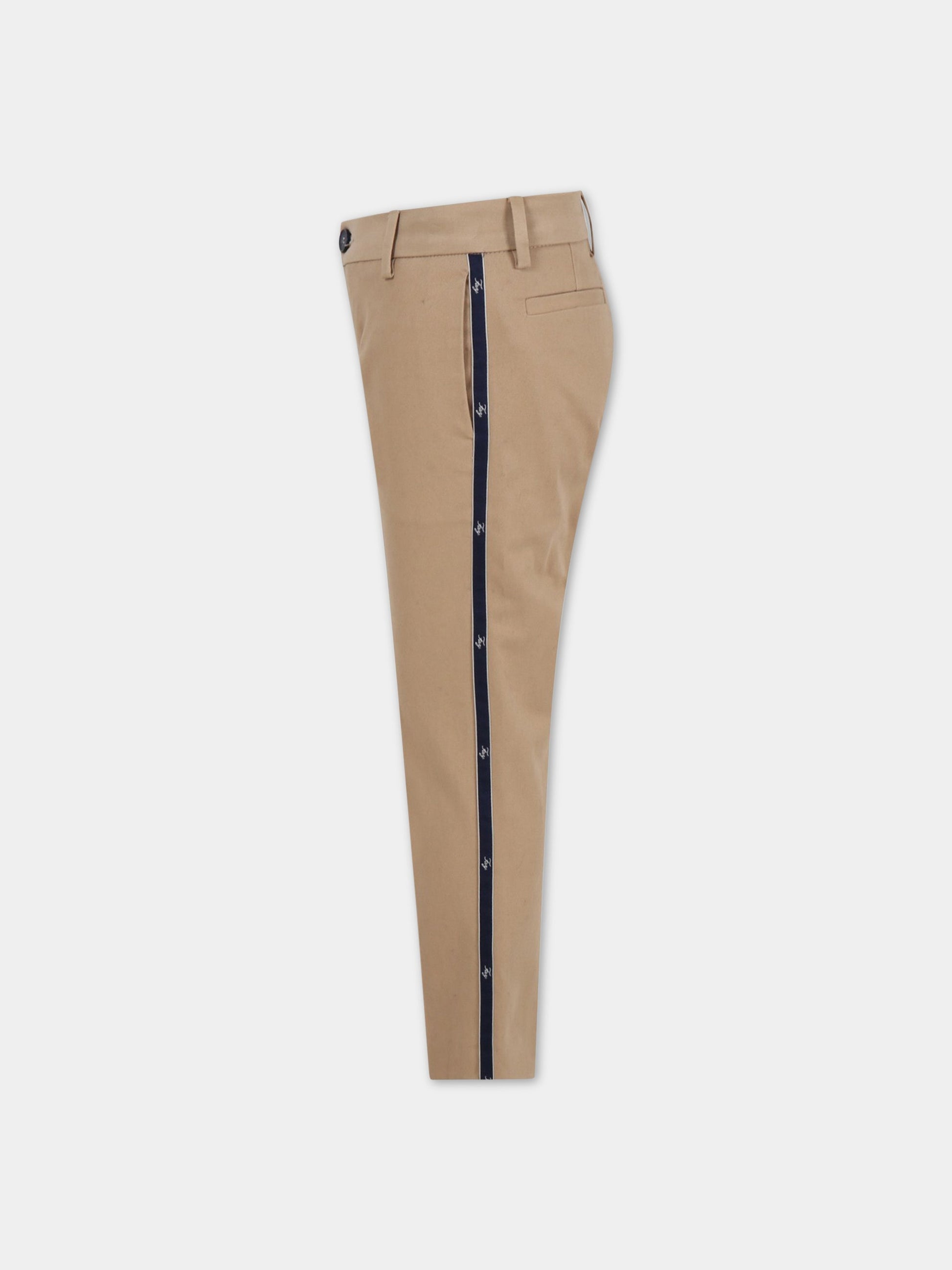 Pantaloni beige per bambino con logo,Fay Kids,5P6001 G0011 115