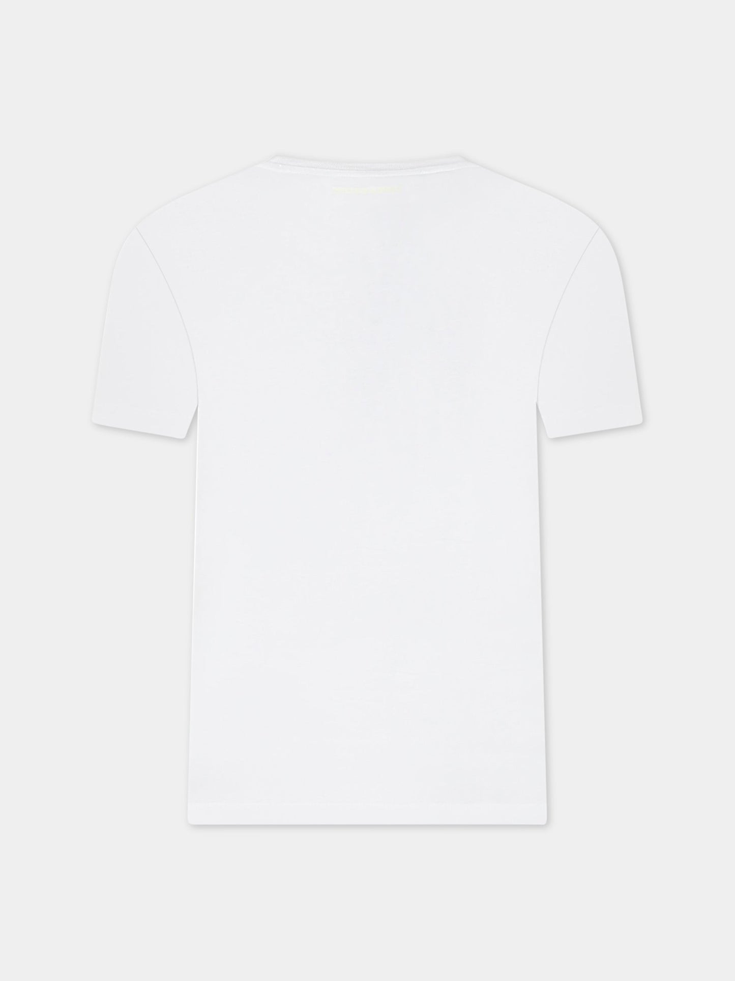 T-shirt bianca per bambini con logo giallo,Zadig & Voltaire Kids,X25355 N05