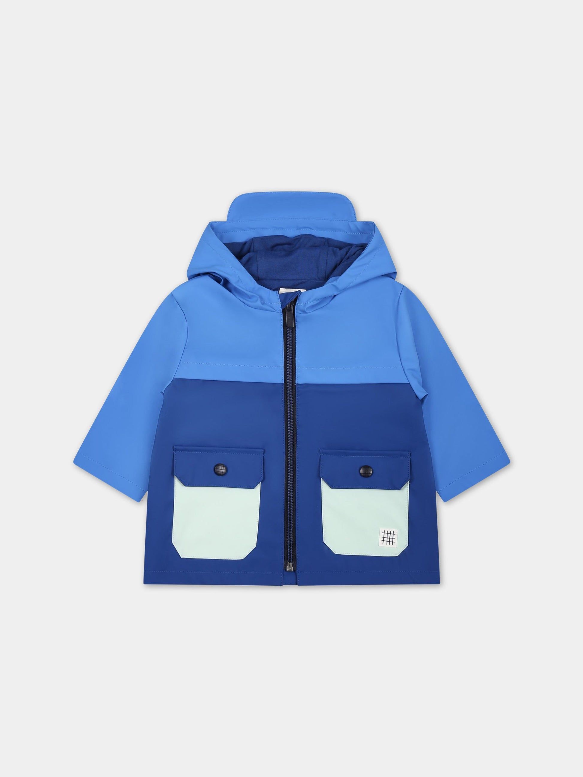 Impermeabile blu per bambino con patch,Carrement Beau,Y06032 V57