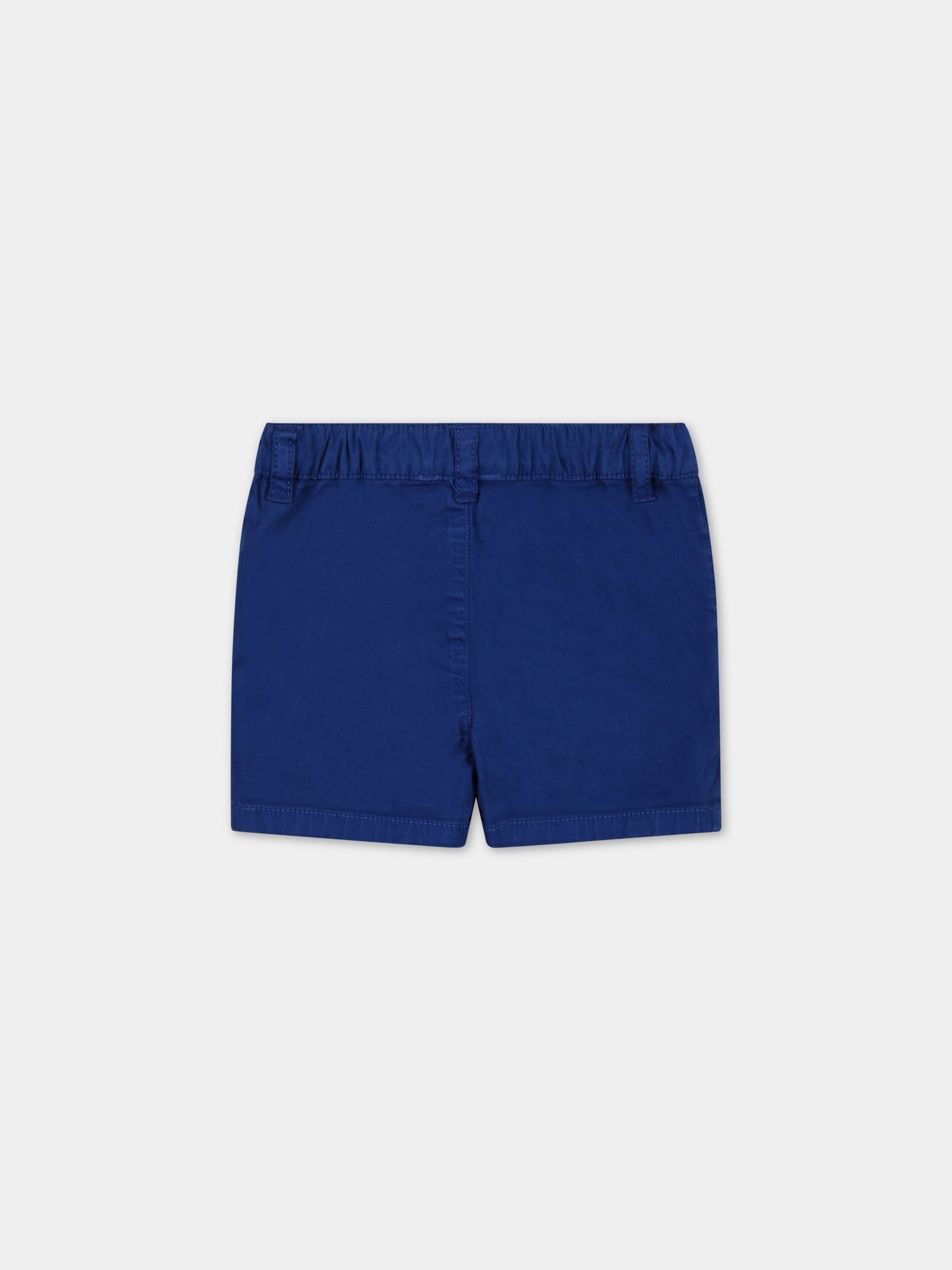 Shorts blu per neonato con patch logato,Carrement Beau,Y04154 830