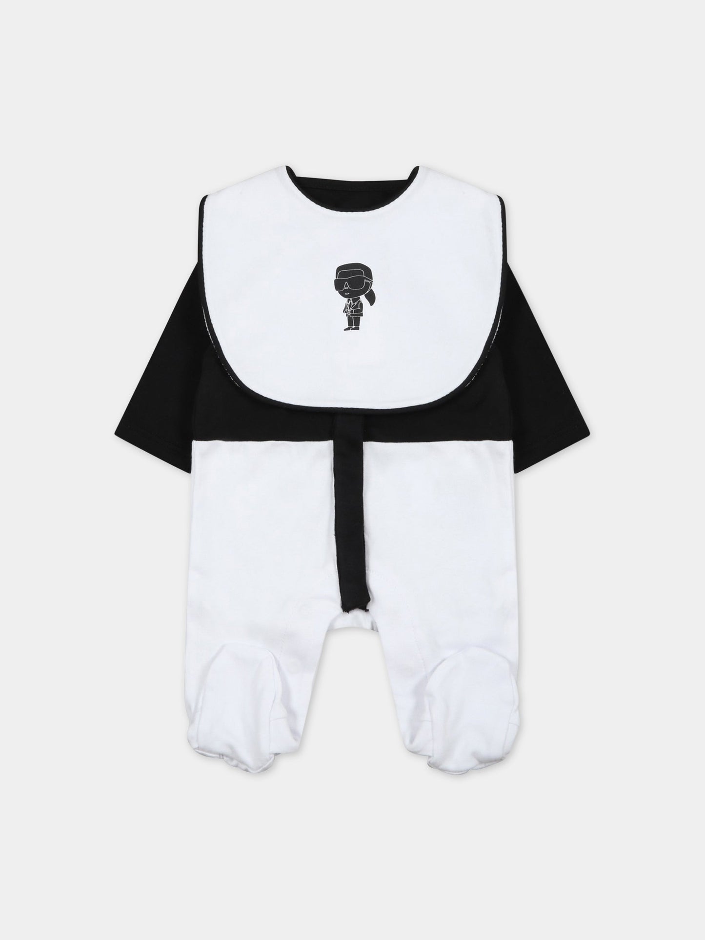 Set bianco per neonata con Karl e logo,Karl Lagerfeld Kids,Z98131 10P