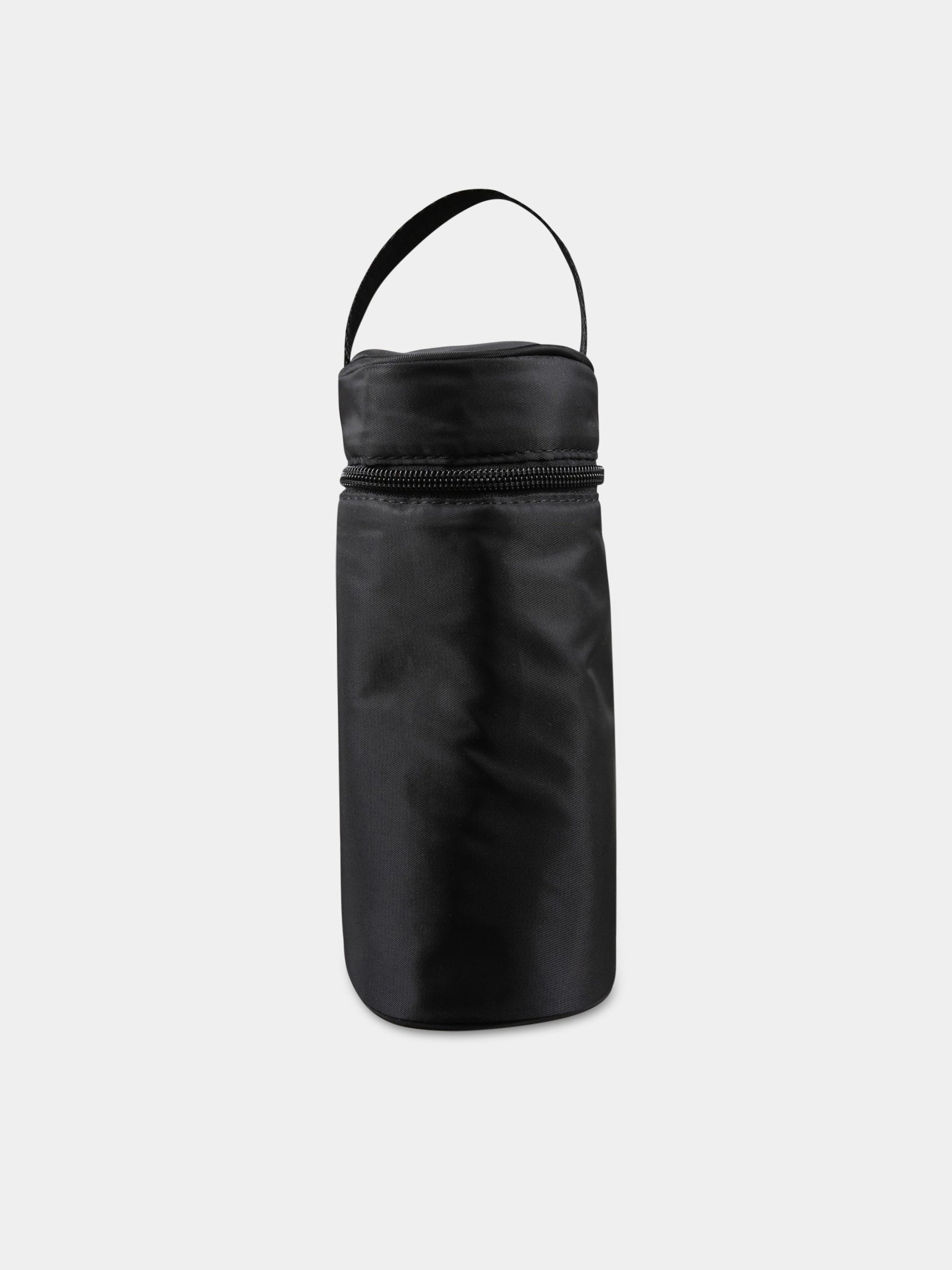 Borsa-mamma nera per neonata con Karl e Choupette,Karl Lagerfeld Kids,Z90045 09B