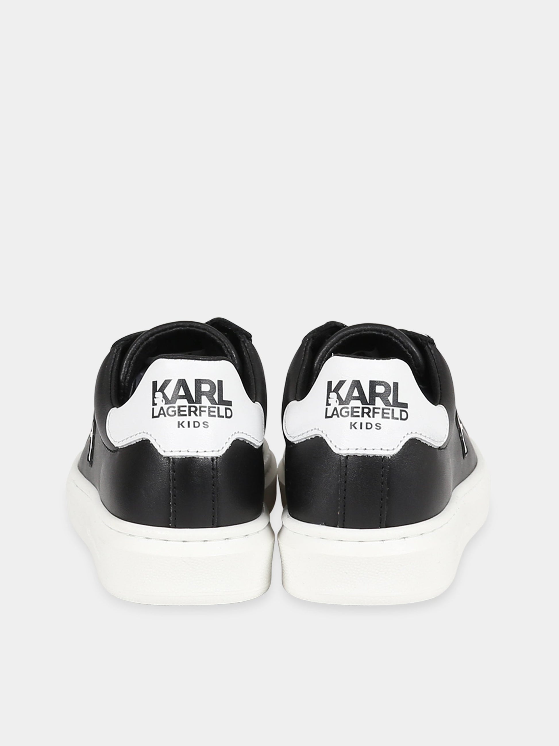 Sneakers nero per bambini con patch Karl Lagerfeld e logo,Karl Lagerfeld Kids,Z29059 09B