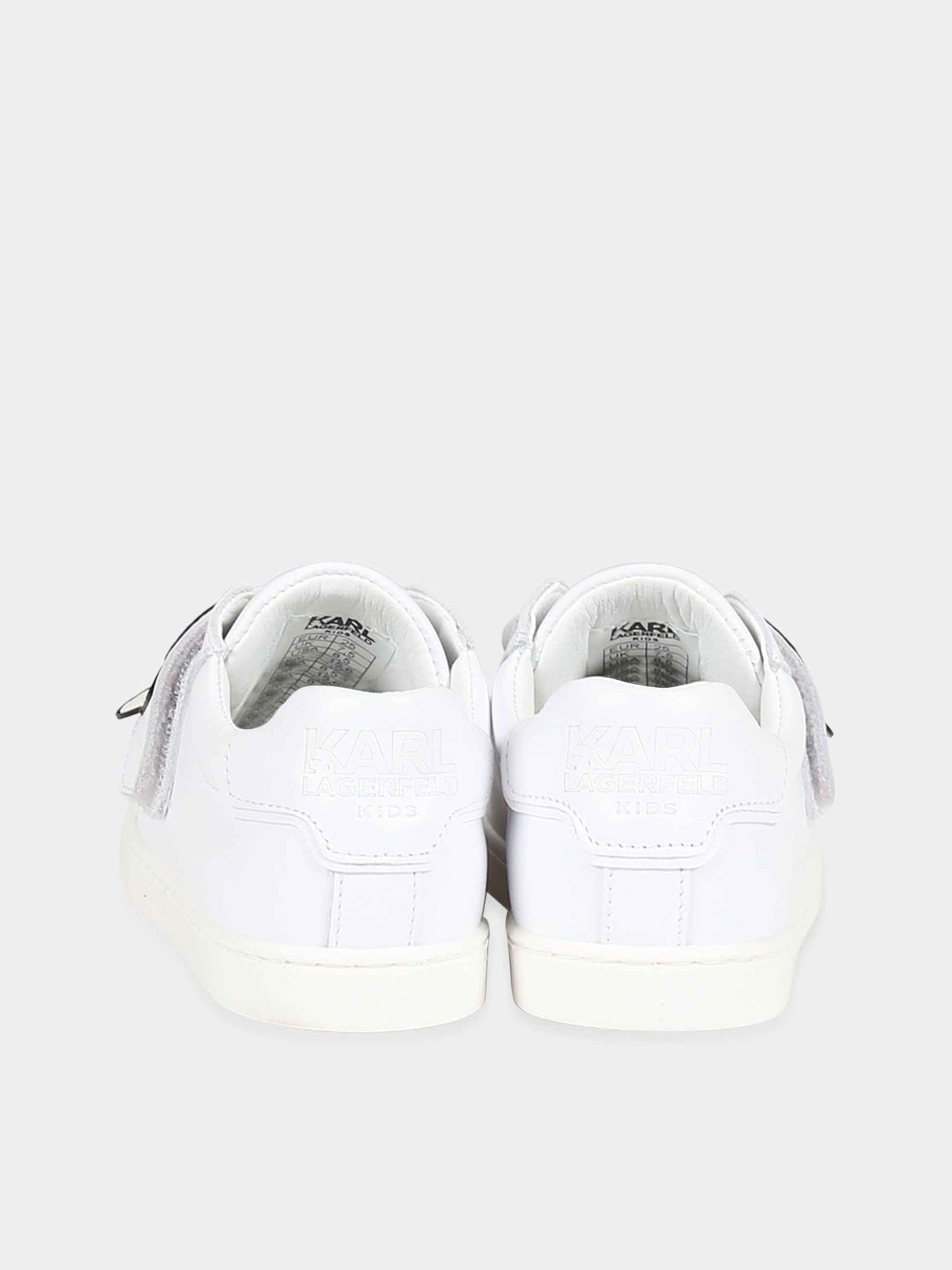 Sneakers bianco per neonato con patch  Karl Lagerfeld e logo,Karl Lagerfeld Kids,Z09005 10B