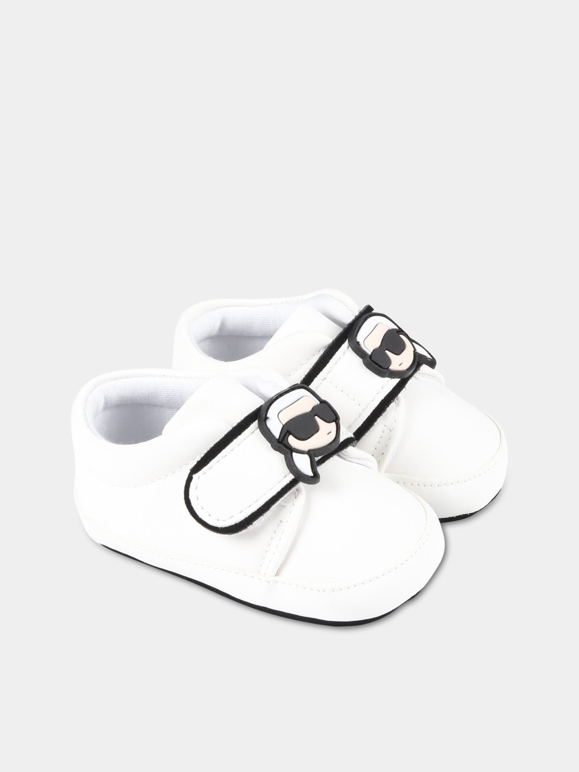 Scarpe bianche per neonato con logo,Karl Lagerfeld Kids,Z99024 10B