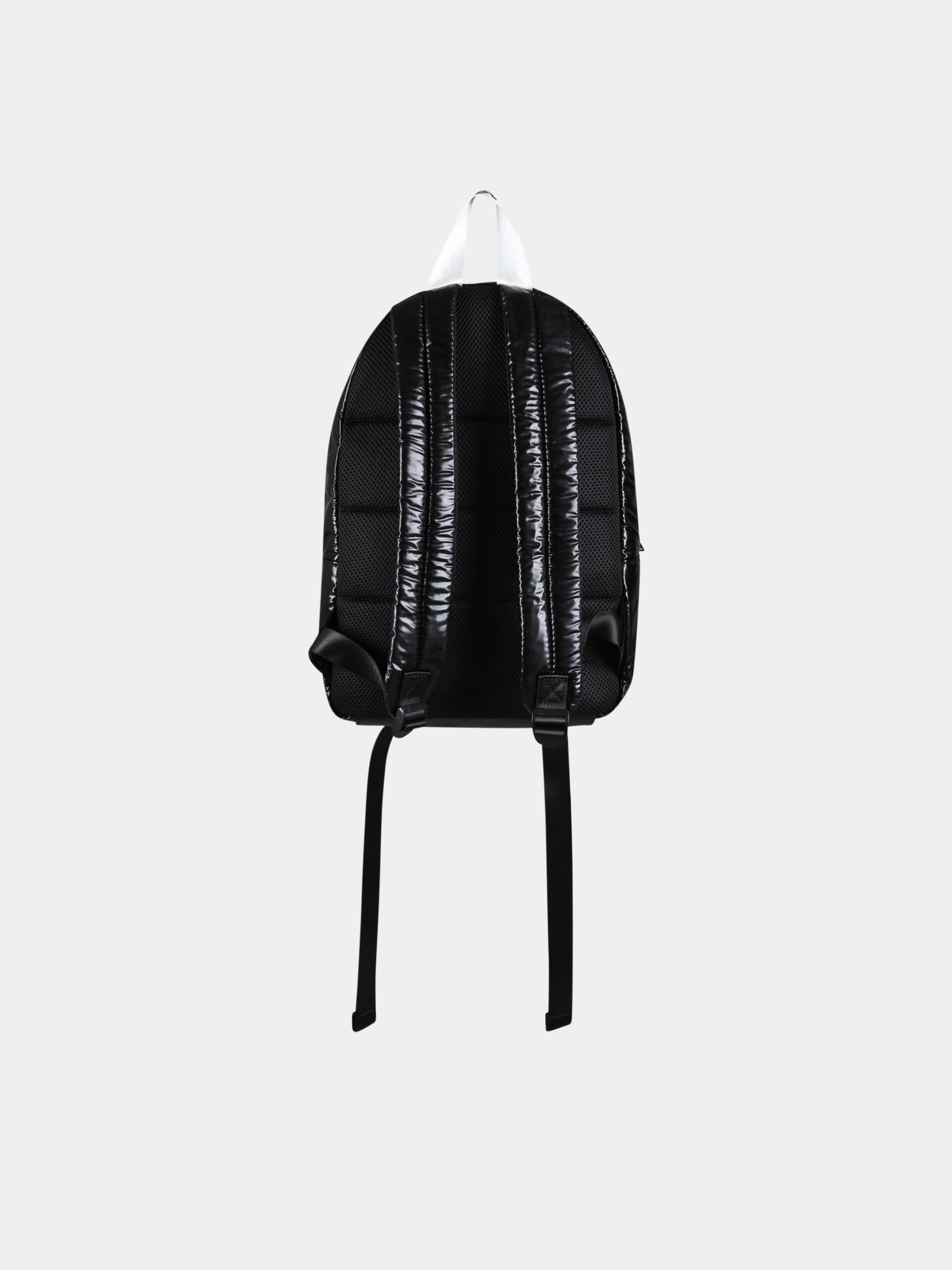 Zaino nero per bambina con logo bianco,Karl Lagerfeld Kids,Z10152 09B