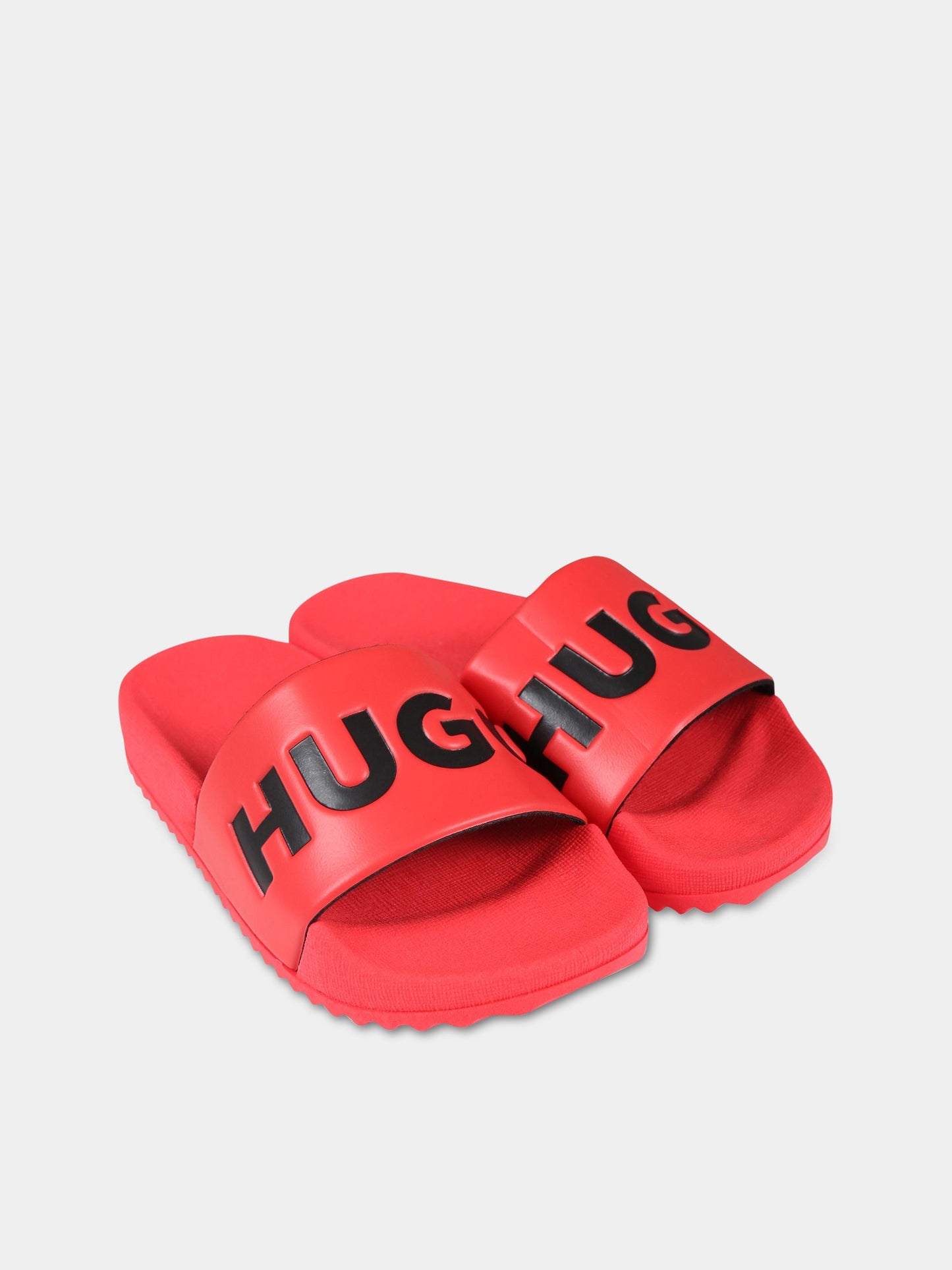 Sandalo rosso per bambino con logo,Hugo,G29000 990