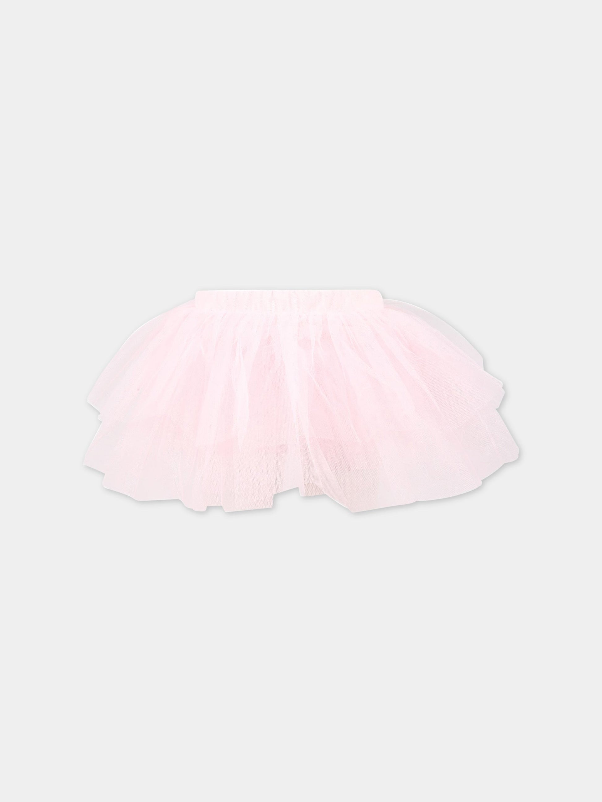 Gonna rosa per bambina con tulle,Philosophy,PJGO81 TU74 C012